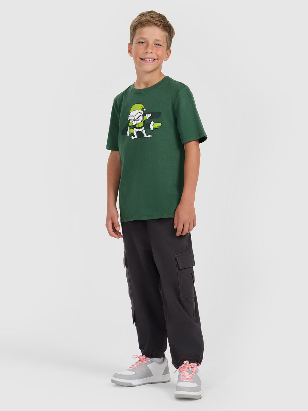 T-shirt regular z nadrukiem świątecznym chłopięcy