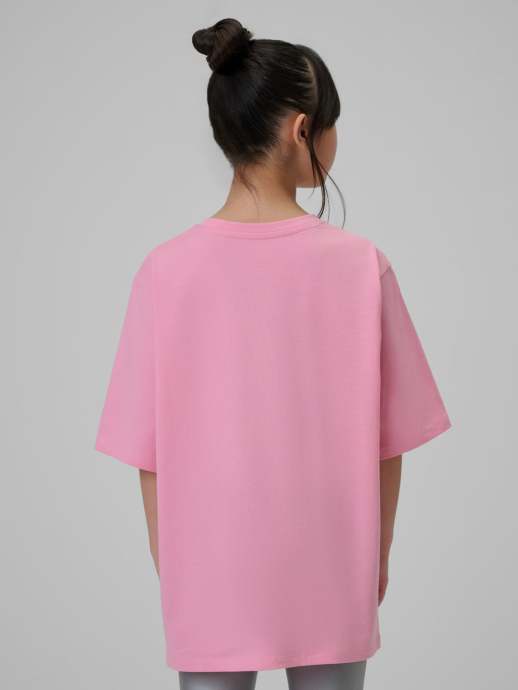 T-shirt loose z nadrukiem dziewczęcy