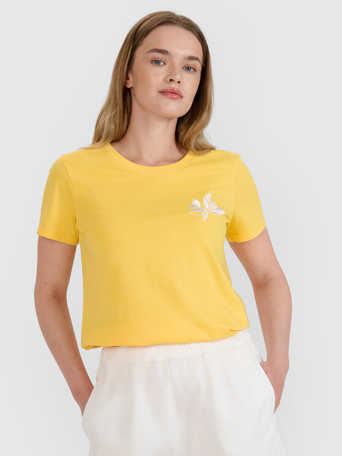 T-shirt regular z nadrukiem damski