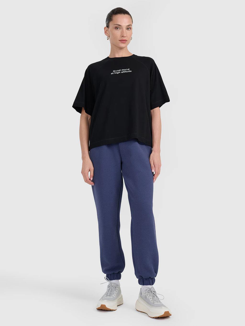 T-shirt oversize z nadrukiem damski