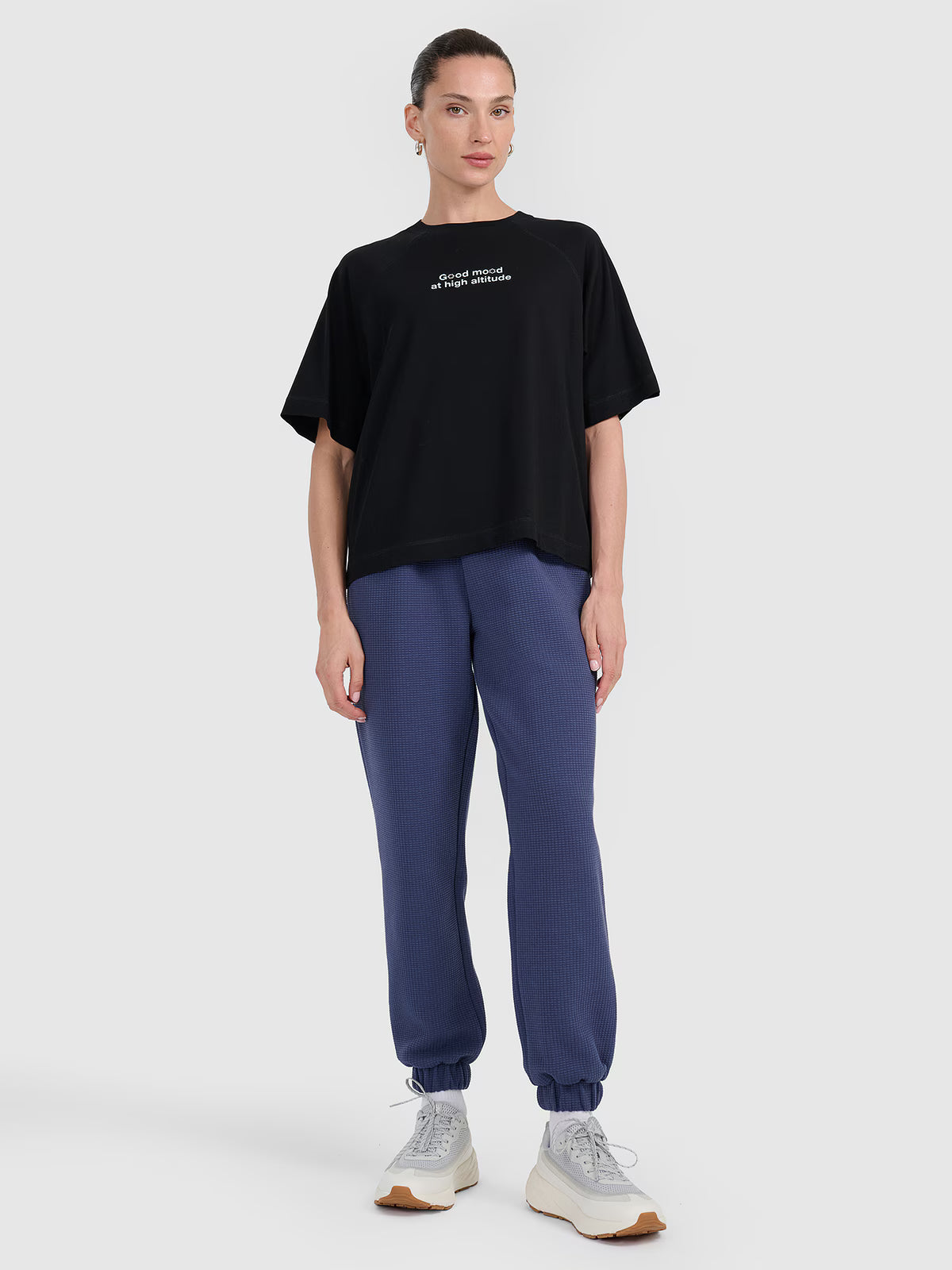 T-shirt oversize z nadrukiem damski