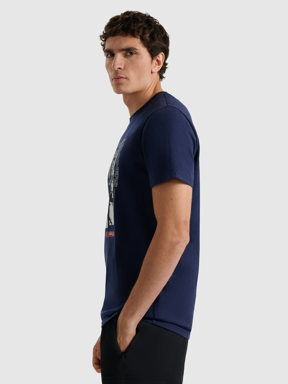 T-shirt regular z nadrukiem męski
