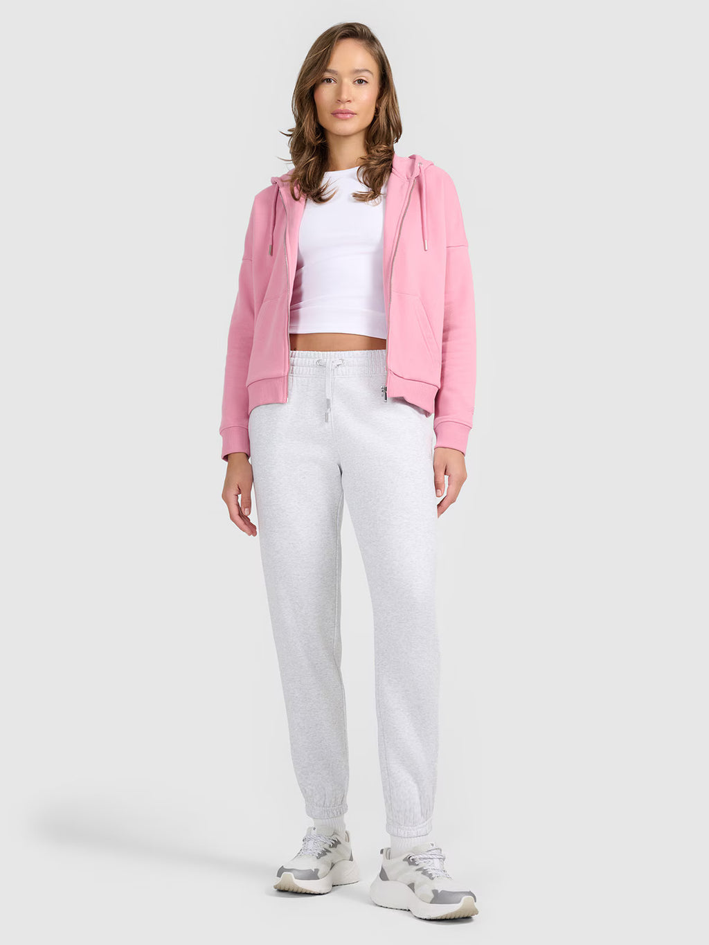 Bluza dresowa rozpinana z kapturem damska