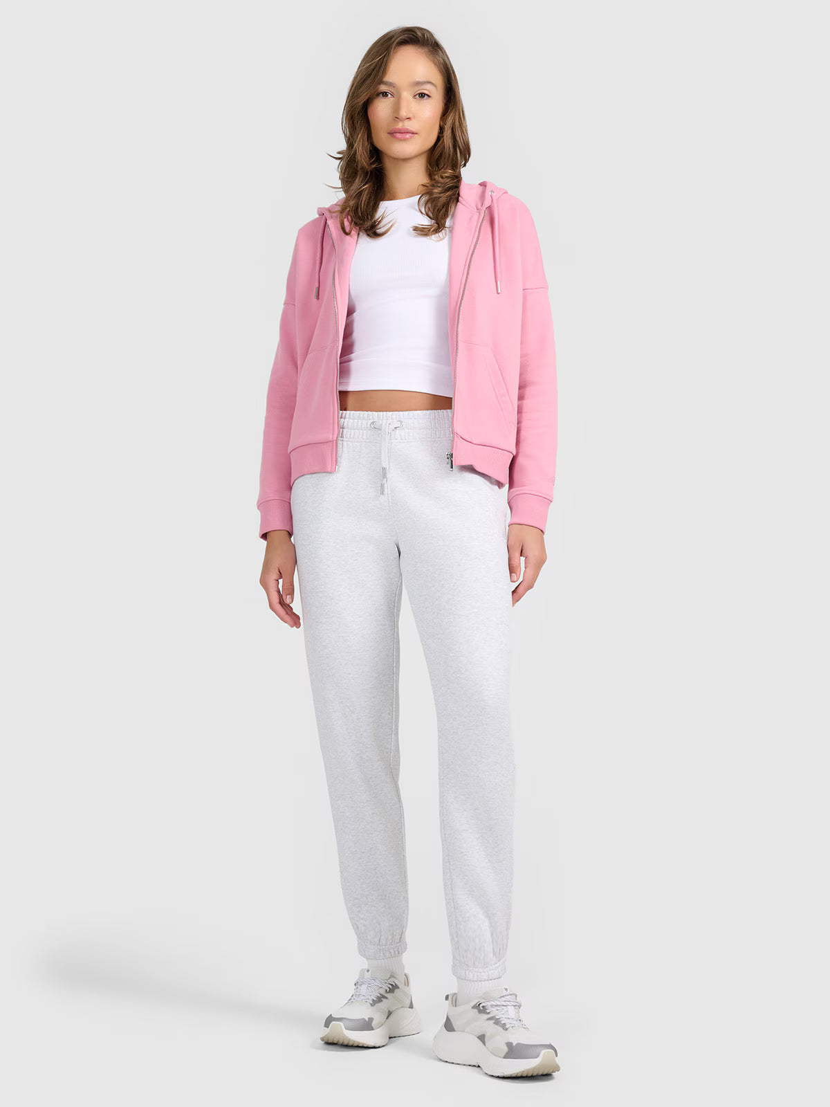 Bluza dresowa rozpinana z kapturem damska