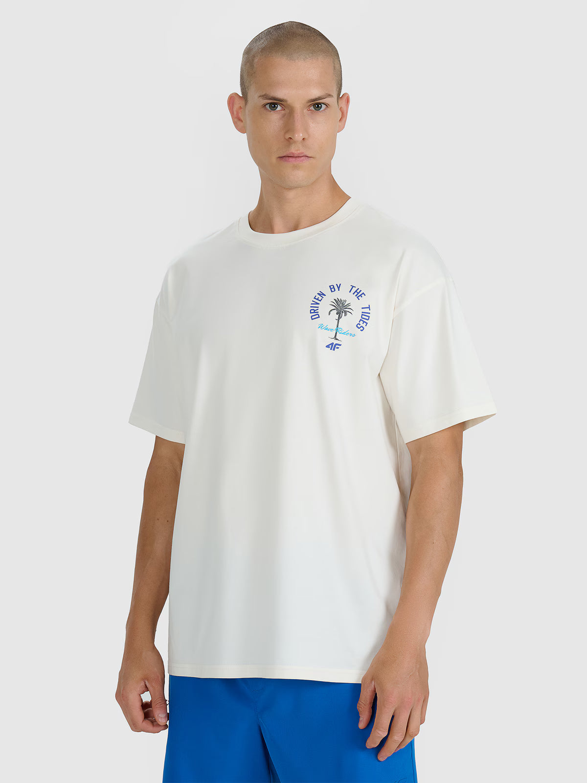 T-shirt oversize z nadrukiem męski