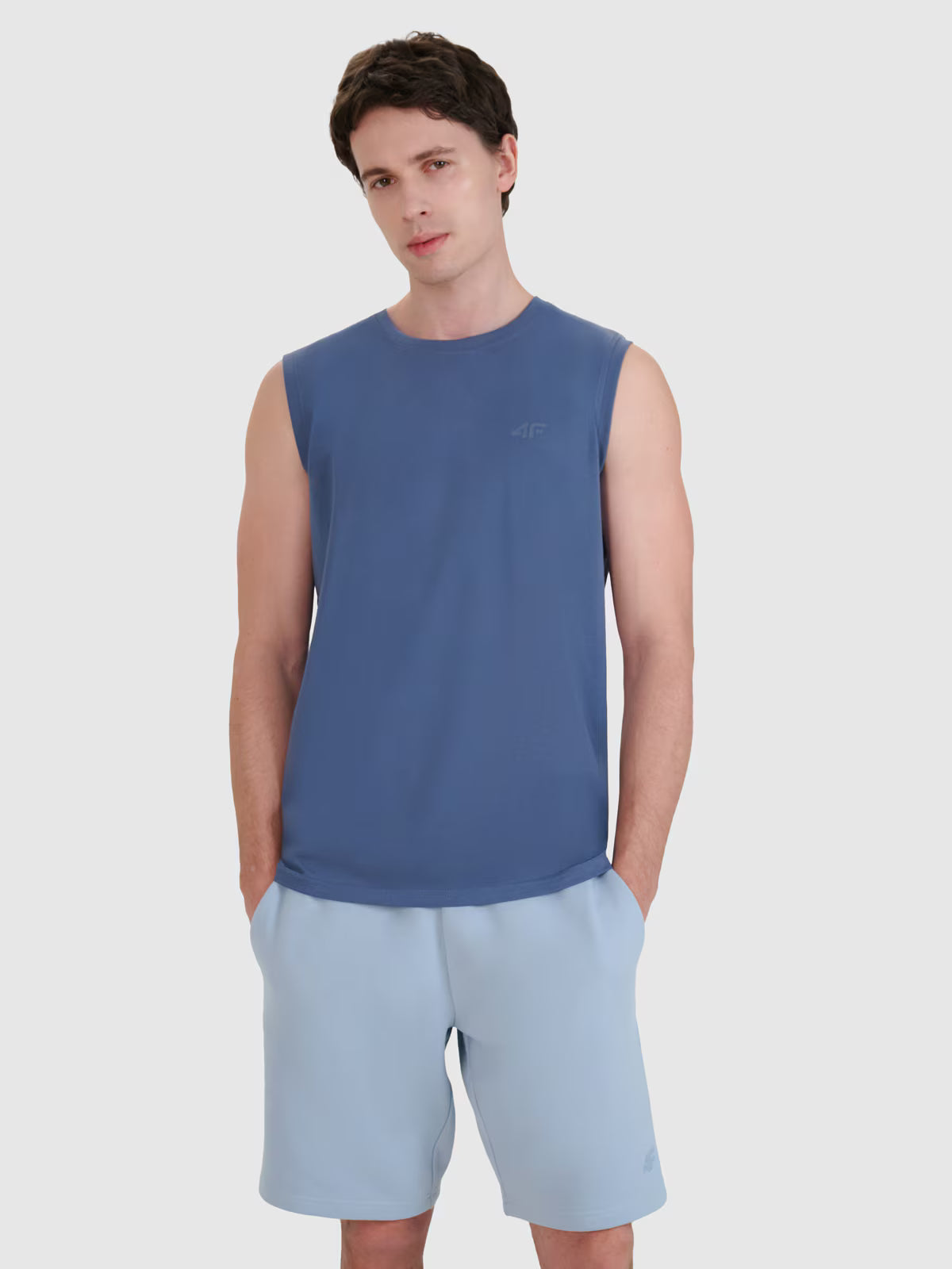 Tank top regular gładki męski
