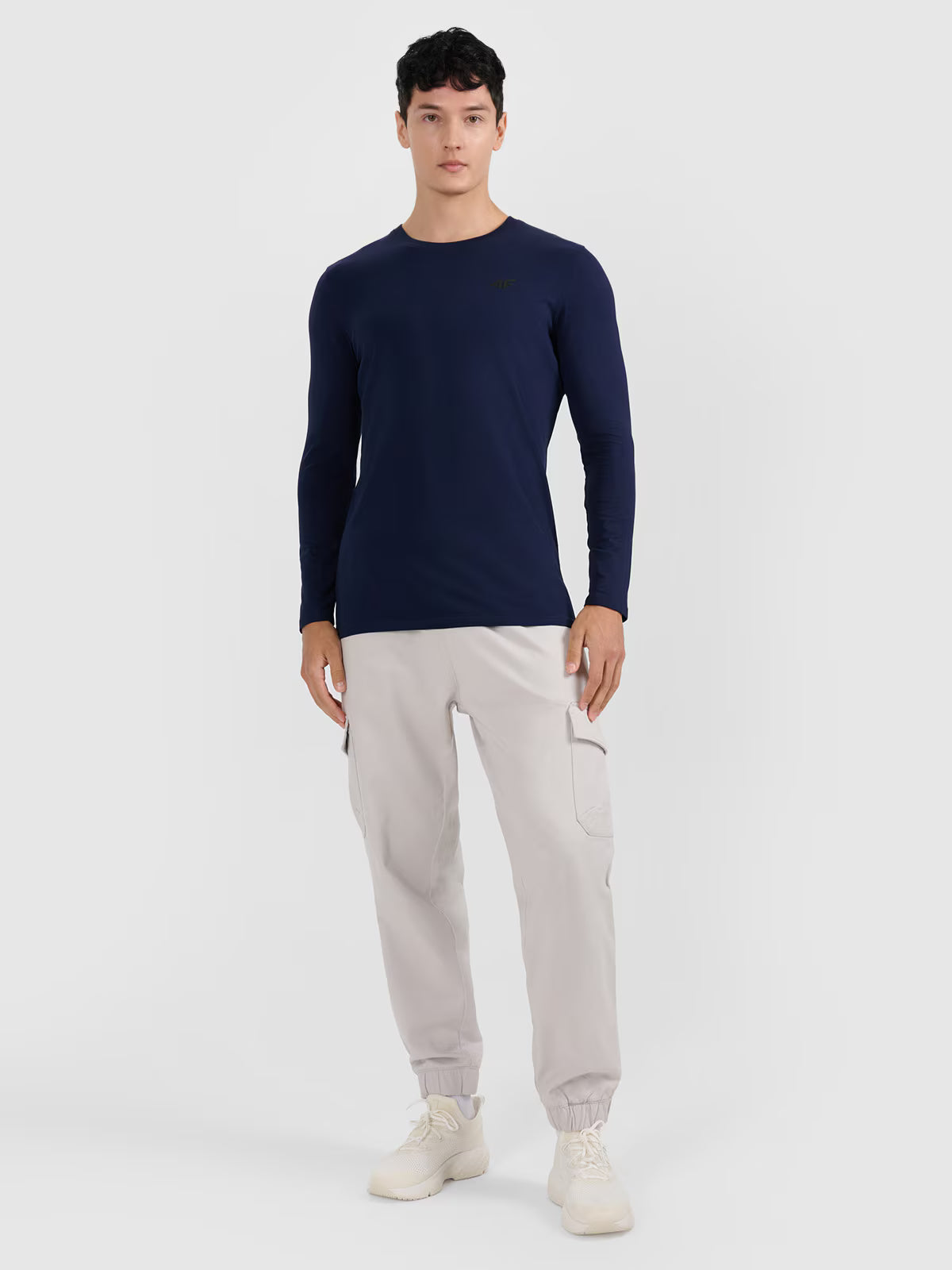 Longsleeve slim gładki męski