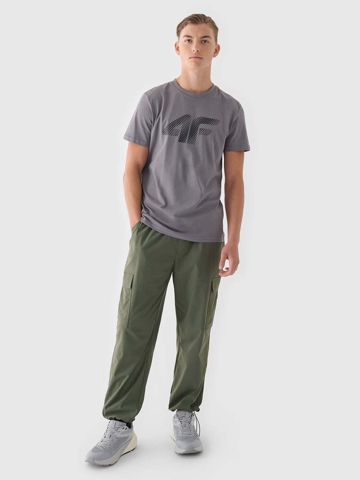 T-shirt regular z nadrukiem męski