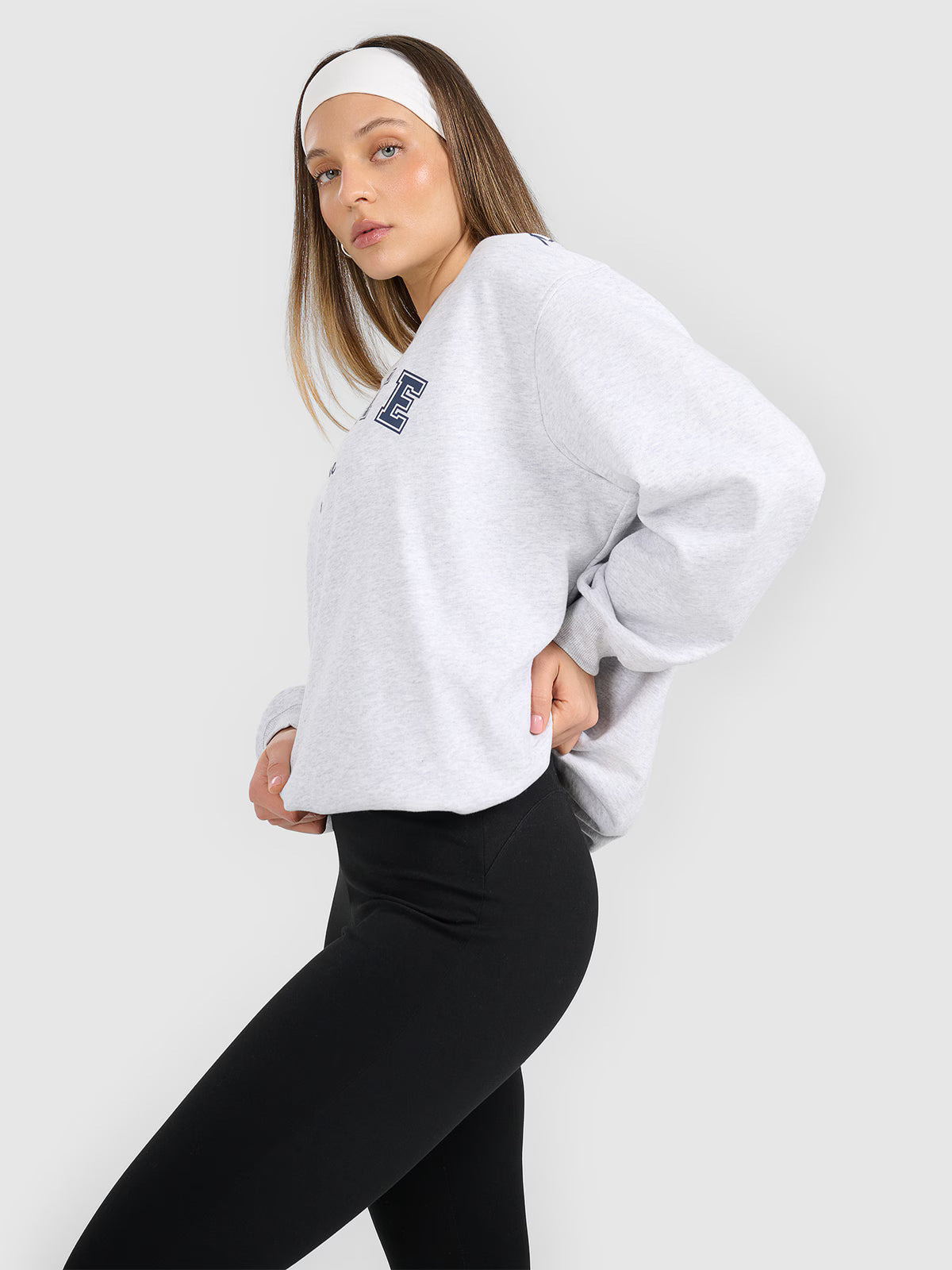 Bluza dresowa nierozpinana bez kaptura damska