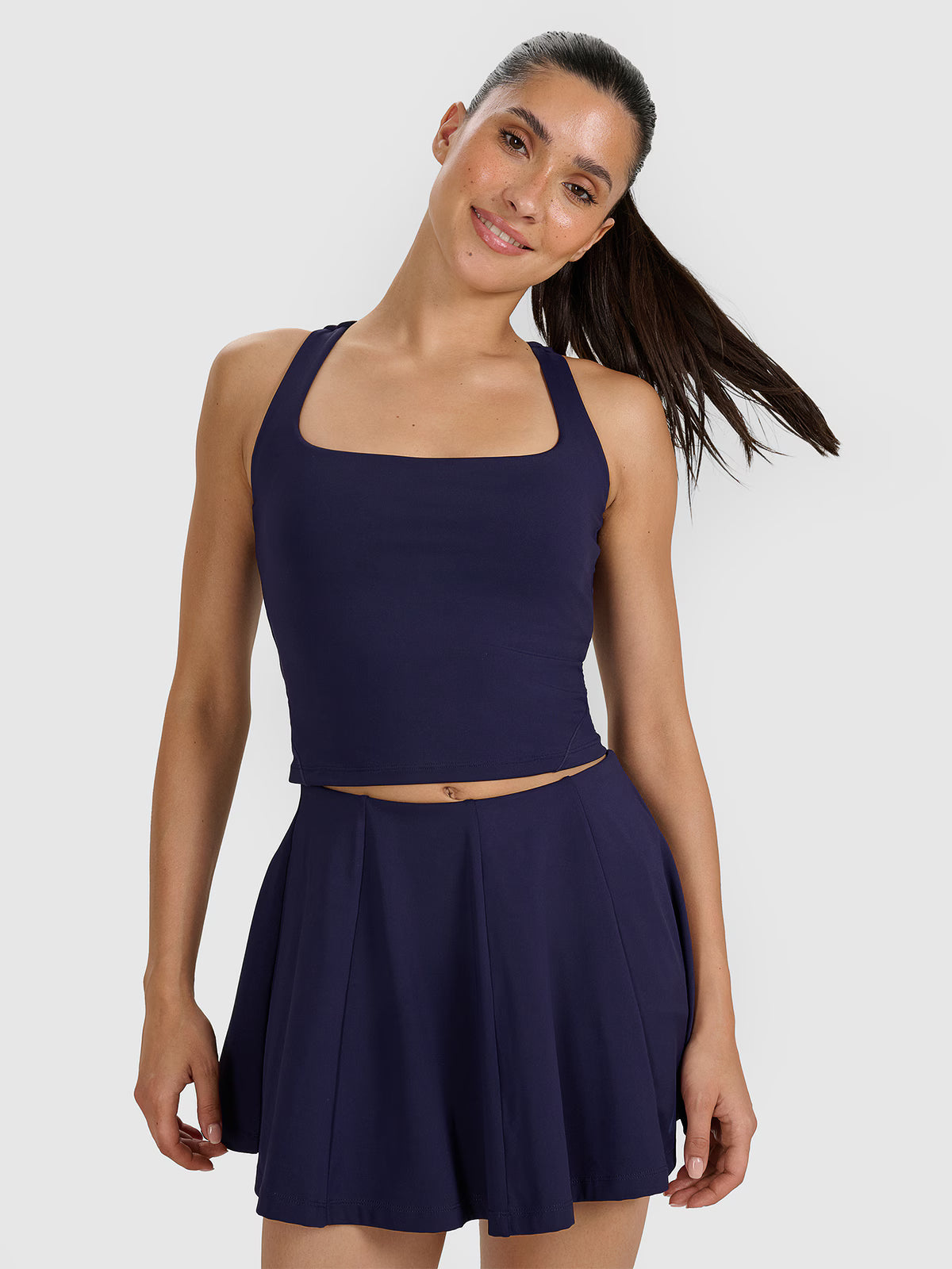 Crop-top tenisowy szybkoschnący damski