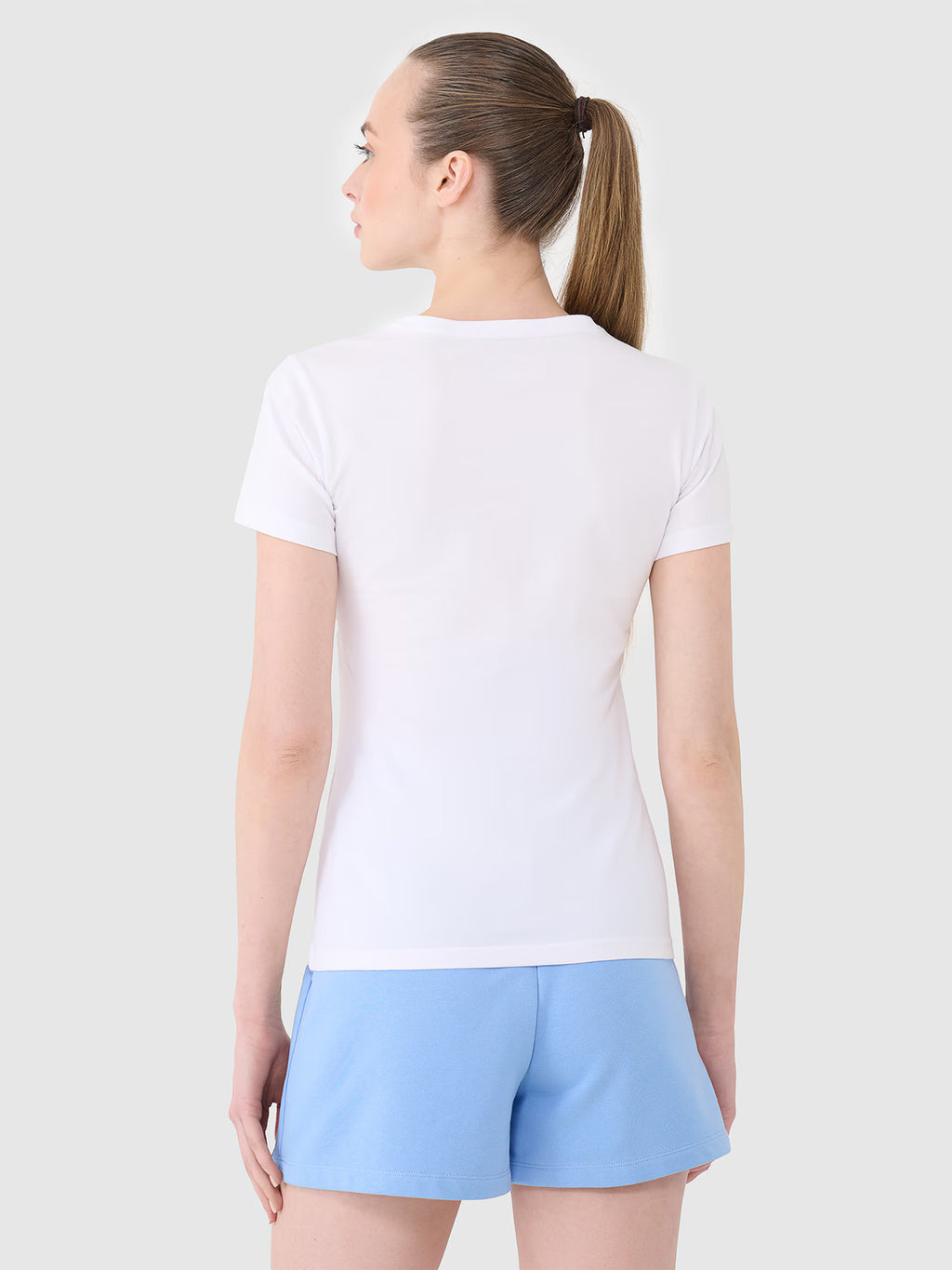T-shirt slim gładki damski