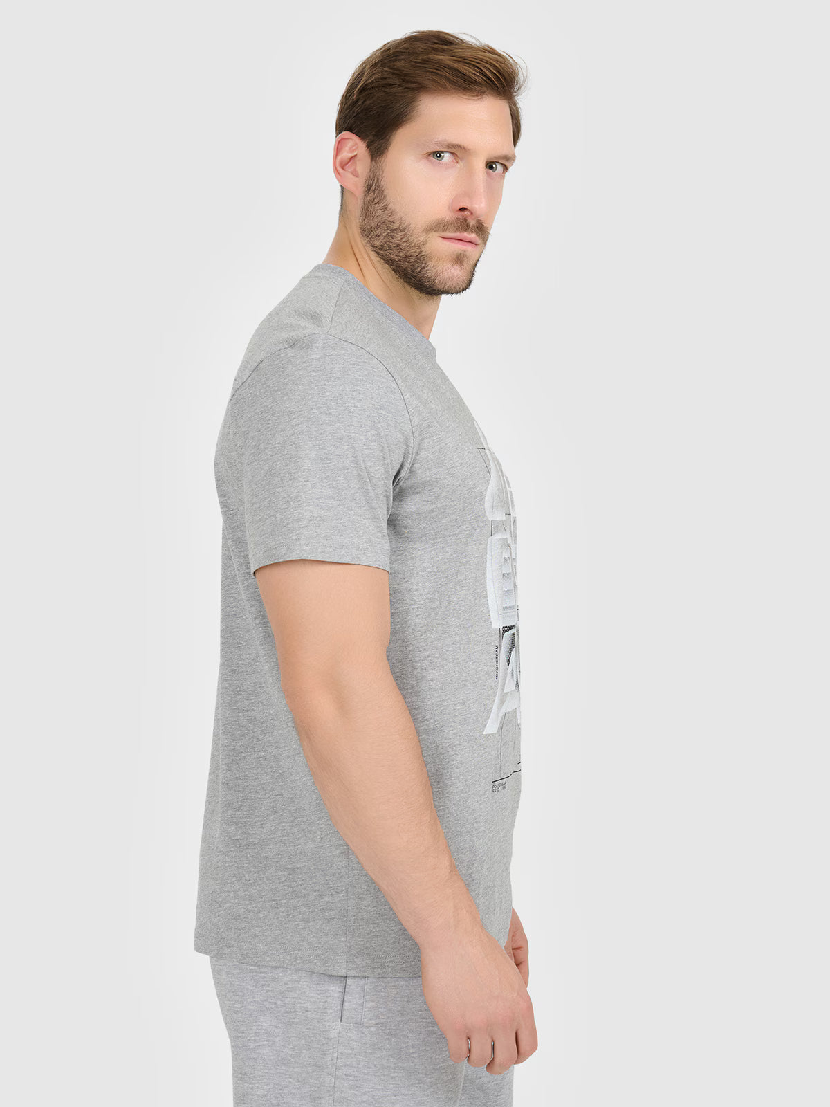 T-shirt regular z nadrukiem męski