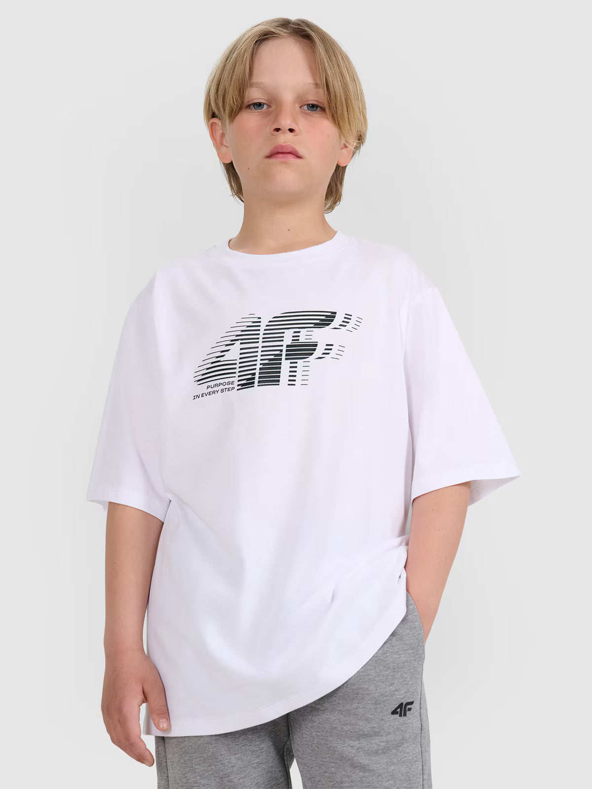 T-shirt oversize z nadrukiem chłopięcy