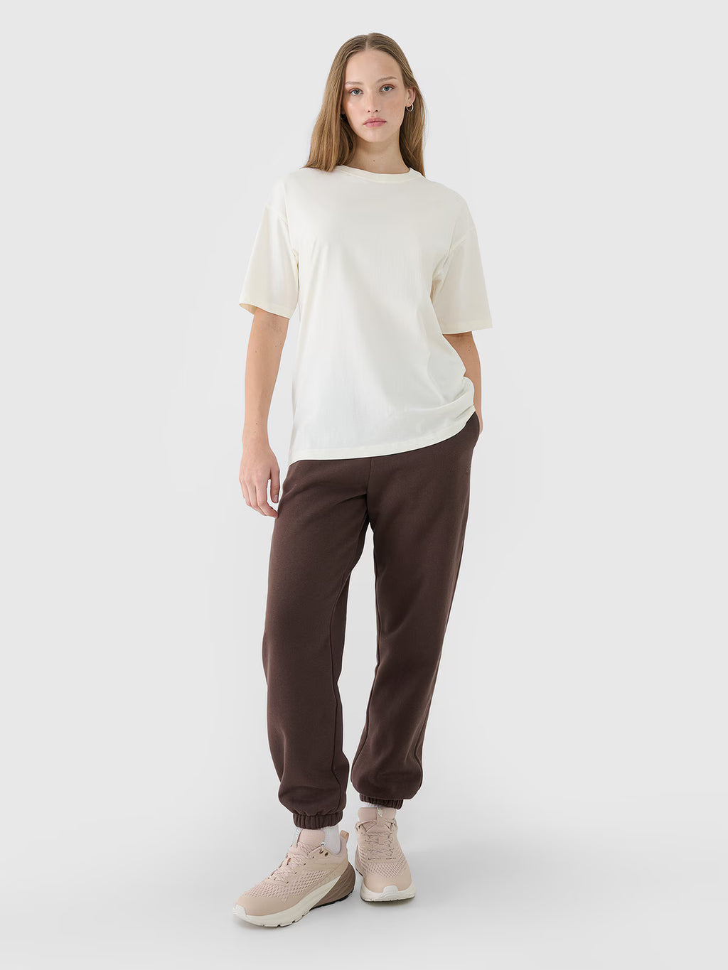 T-shirt oversize gładki damski