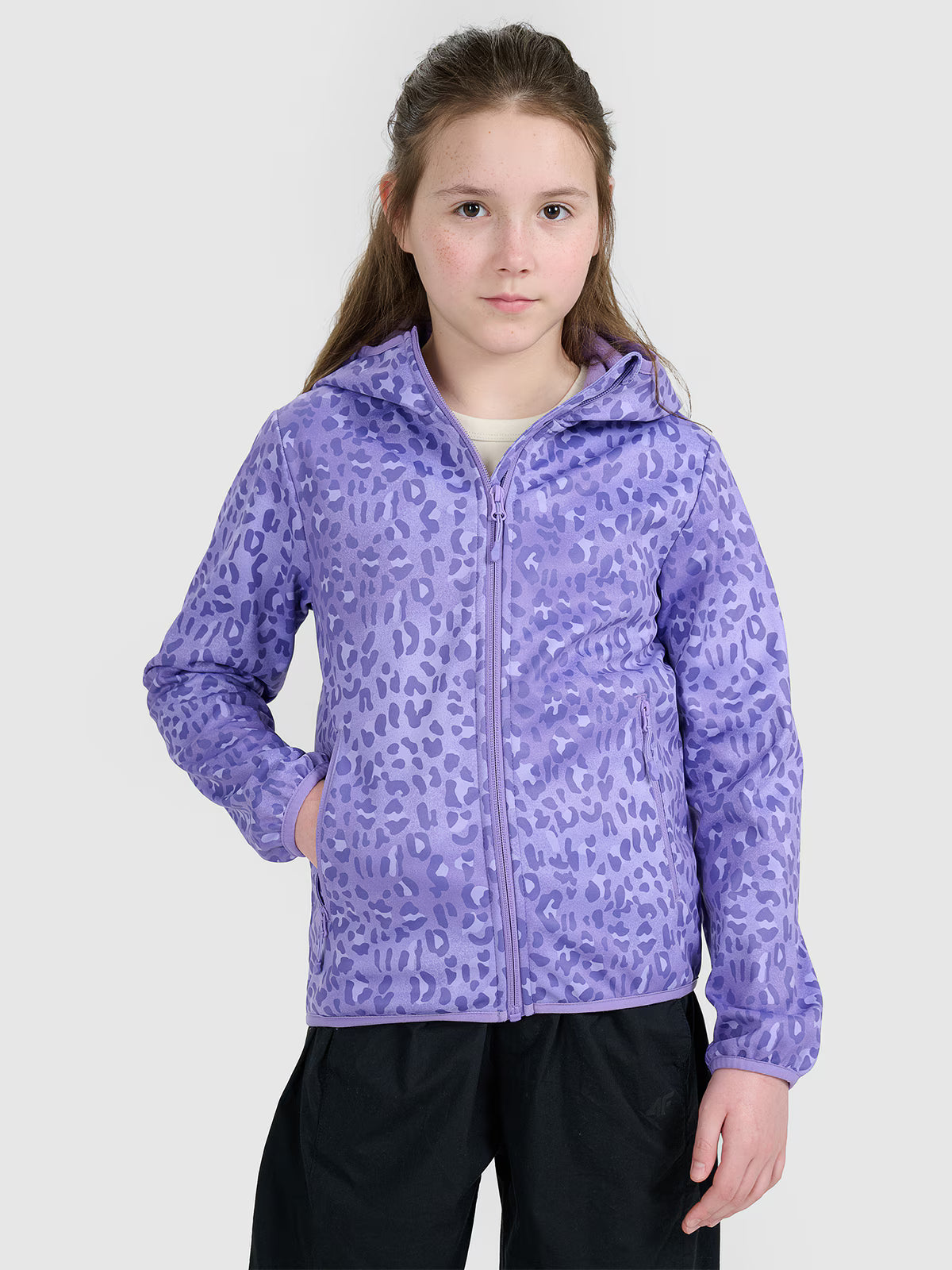 Kurtka softshell wiatroodporna membrana 5000 dziewczęca