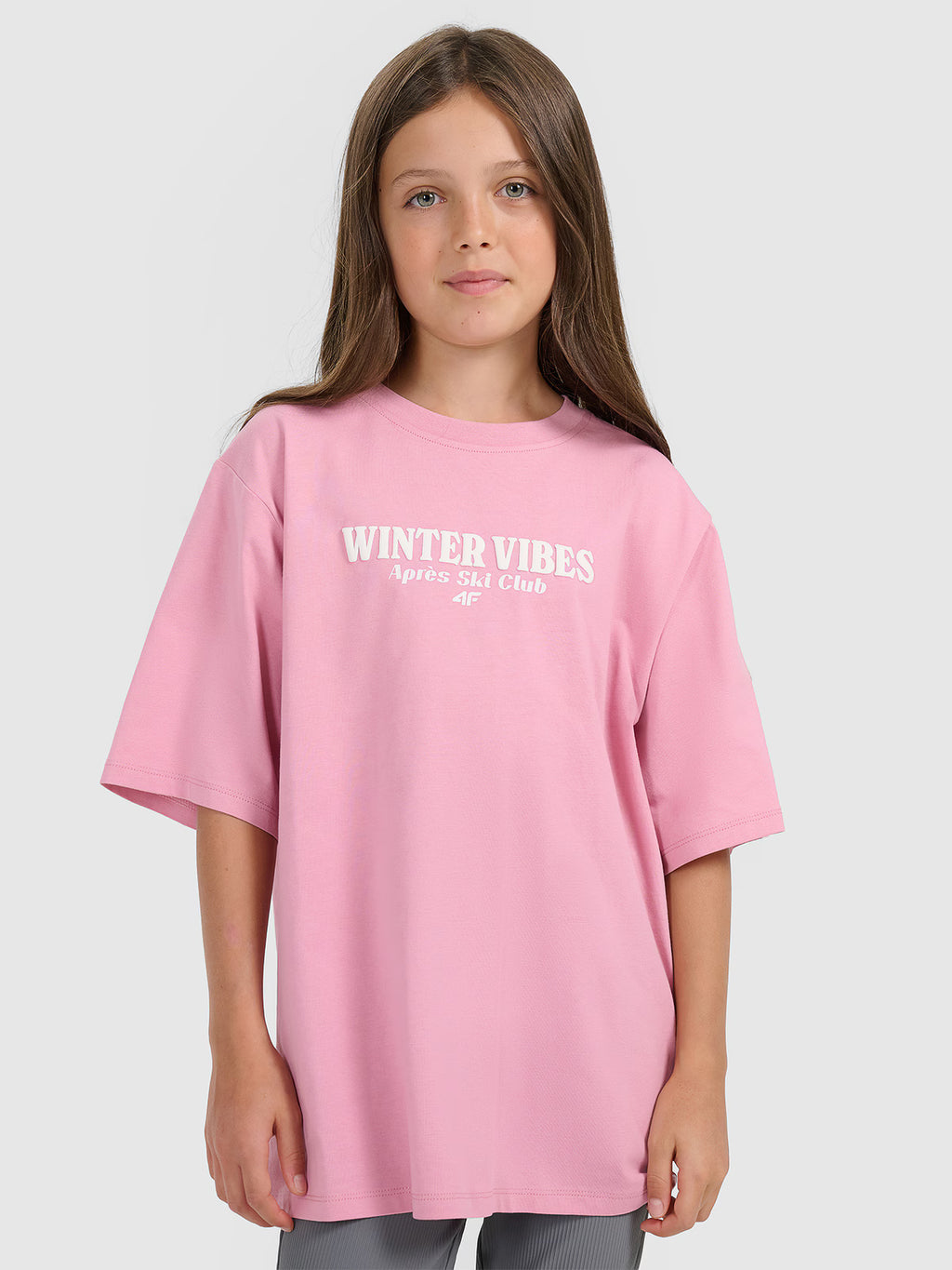 T-shirt regular z nadrukiem dziewczęcy