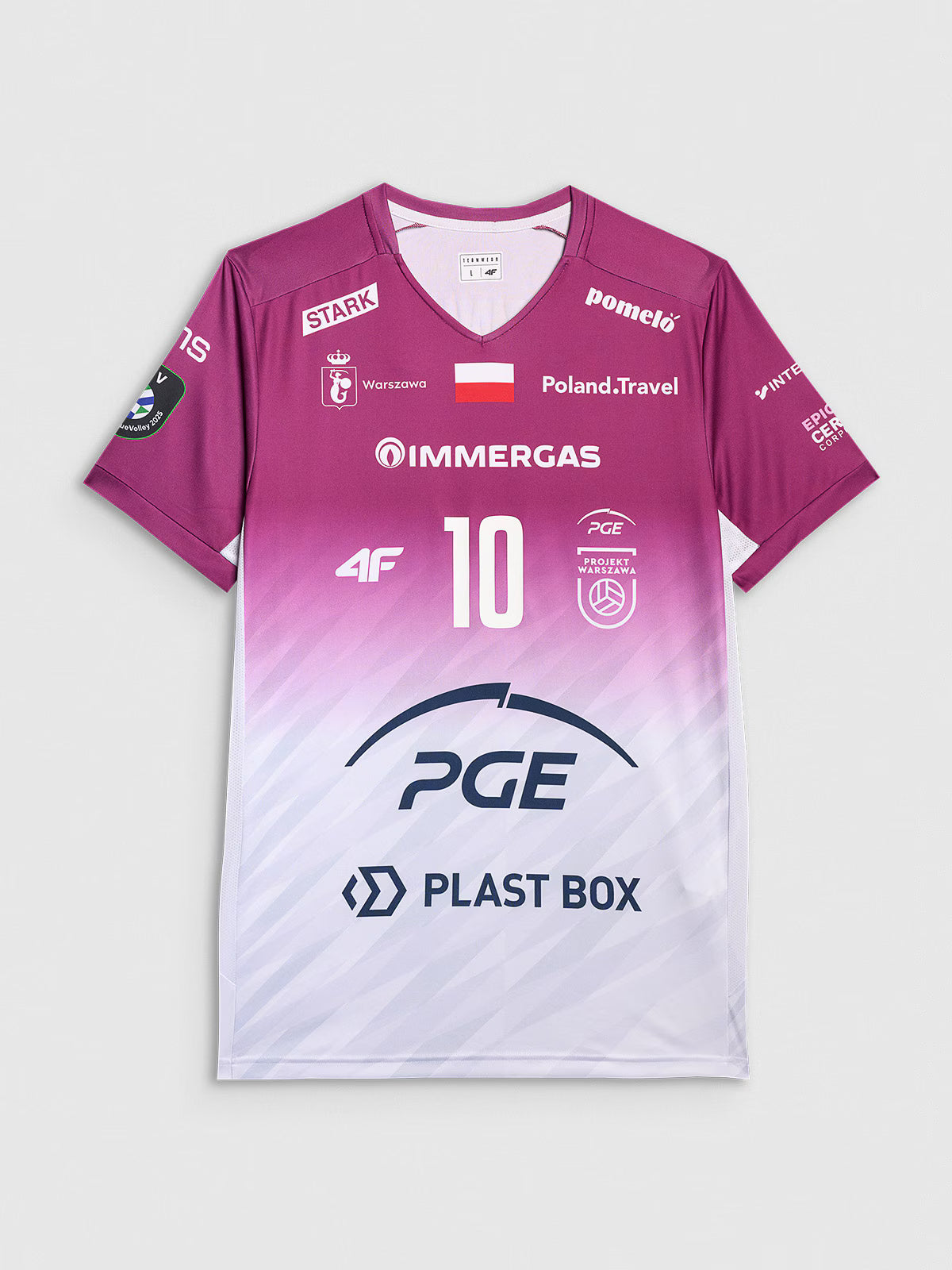 Koszulka meczowa replika wyjazdowa Liga Mistrzów CEV z sezonu 2024/25 męska 4F x Projekt Warszawa