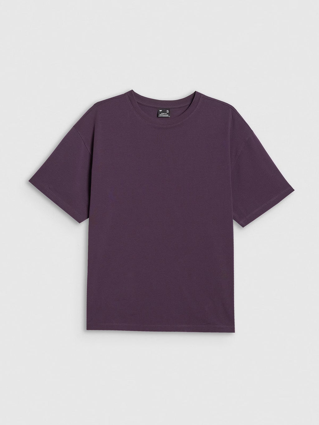 T-shirt loose gładki damski