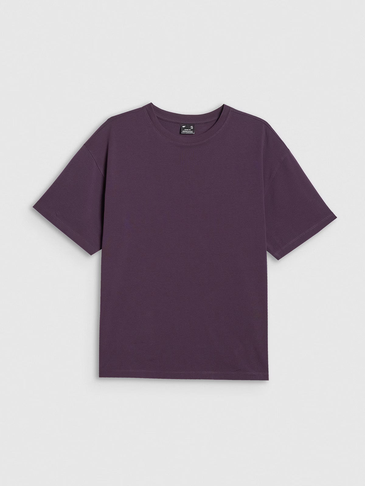 T-shirt loose gładki damski