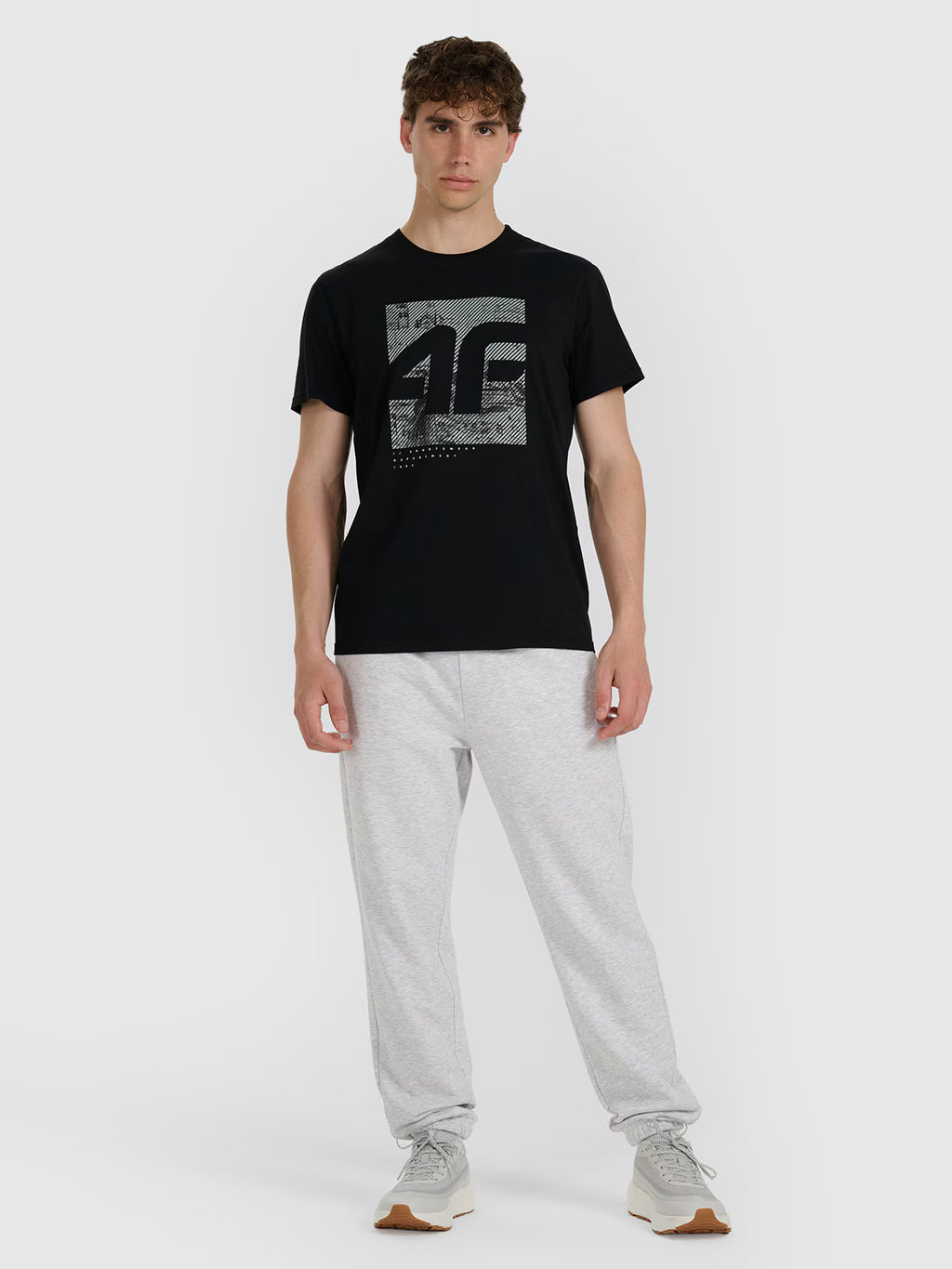 T-shirt regular z nadrukiem męski