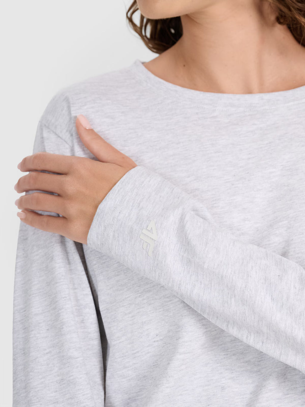 Longsleeve oversize gładki damski