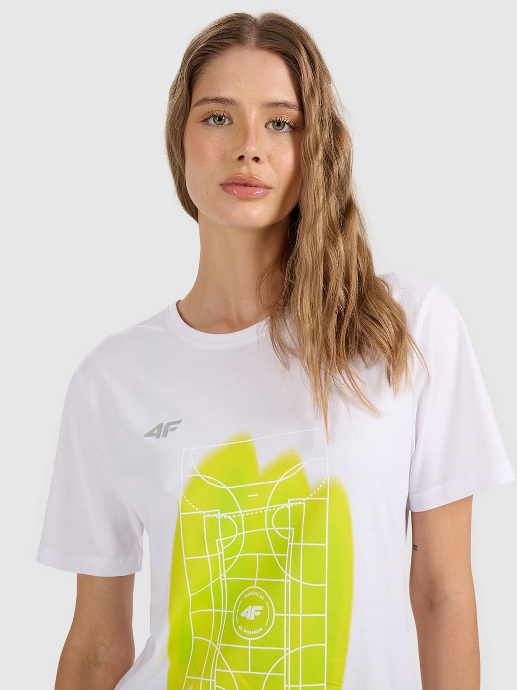 T-shirt regular z nadrukiem uniseks Fundacja 4FPomaga