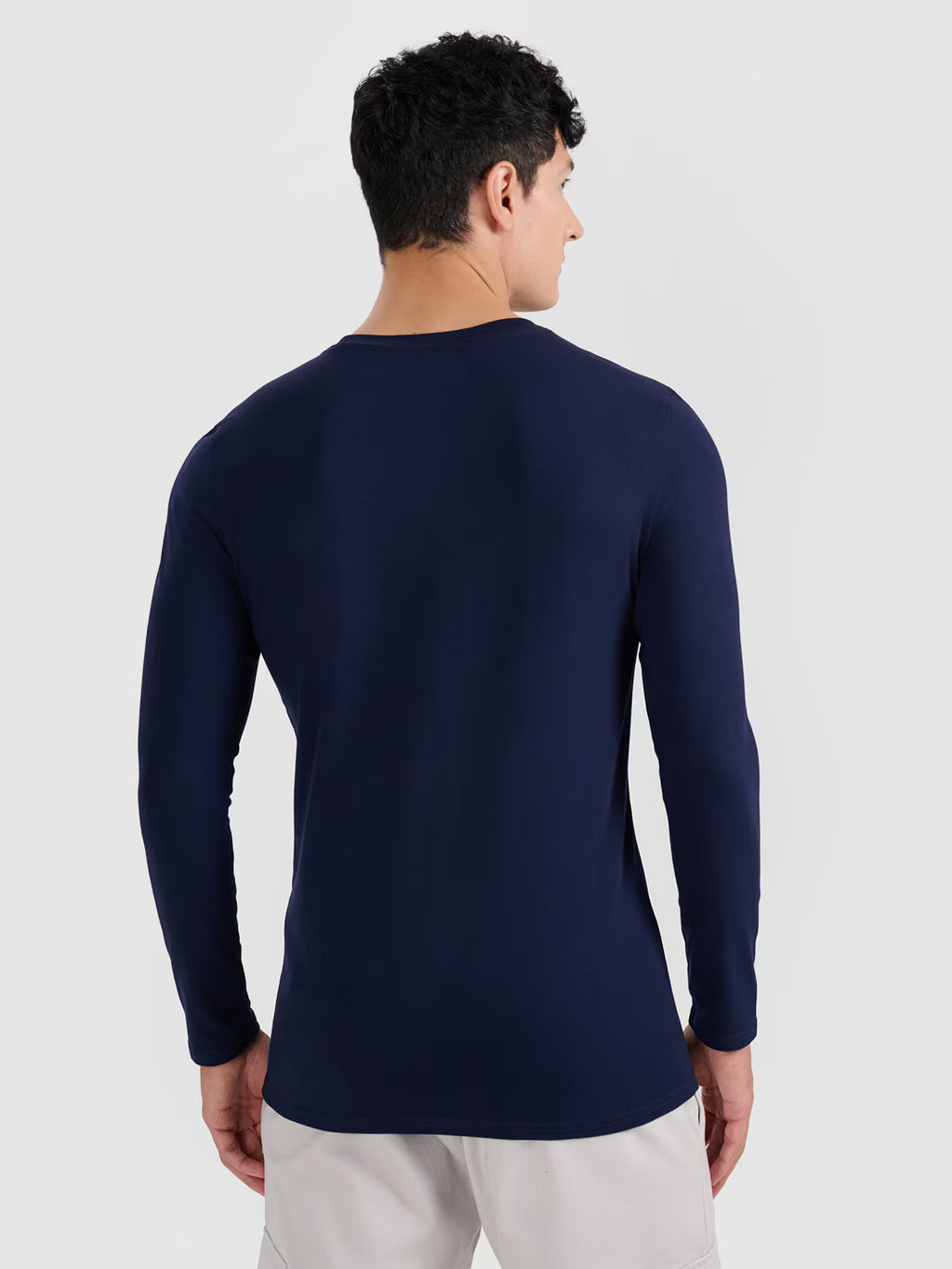 Longsleeve slim gładki męski