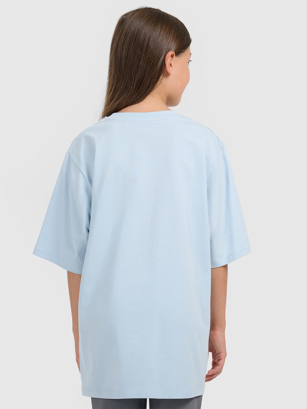 T-shirt loose z nadrukiem dziewczęcy