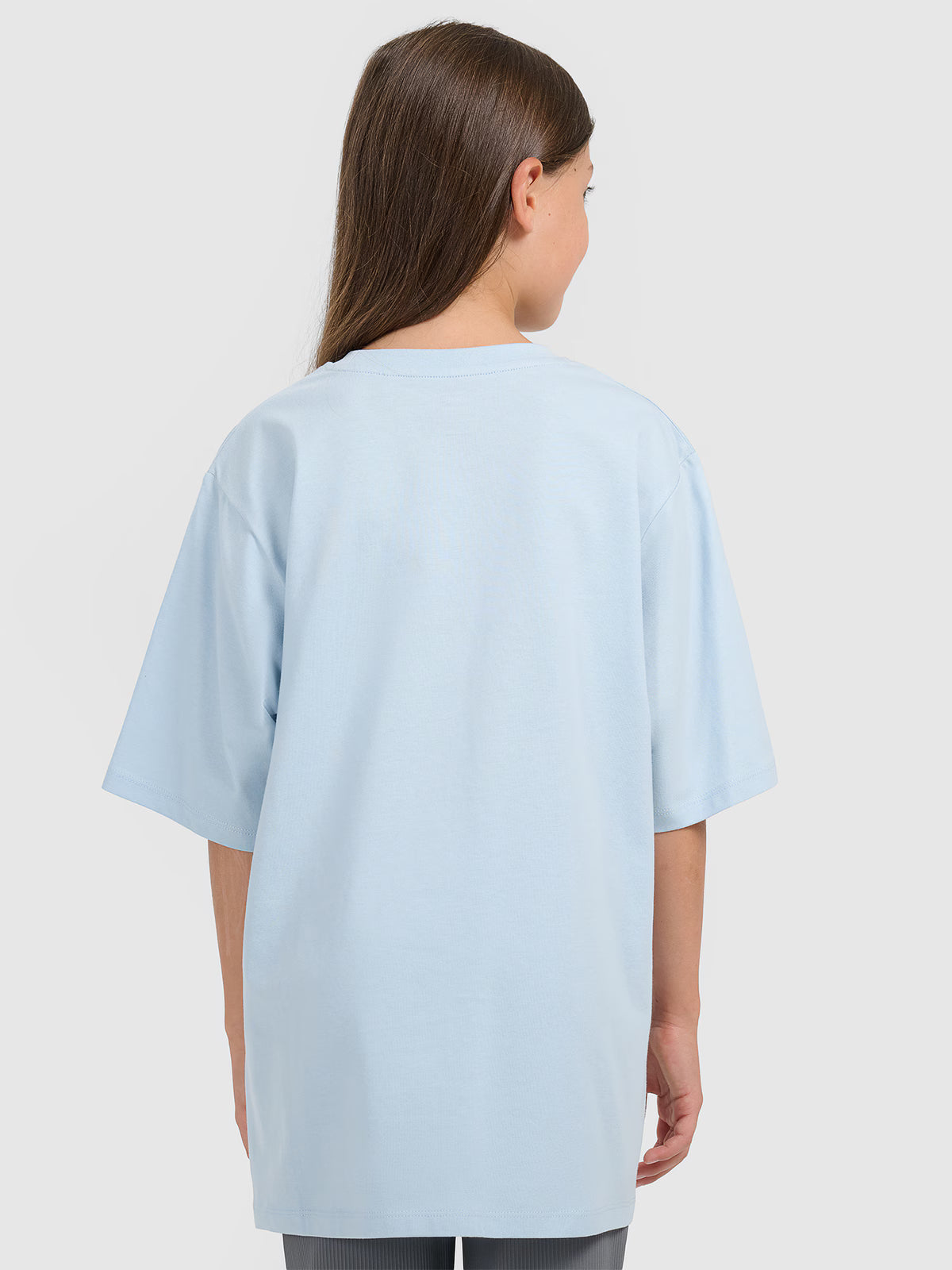 T-shirt loose z nadrukiem dziewczęcy
