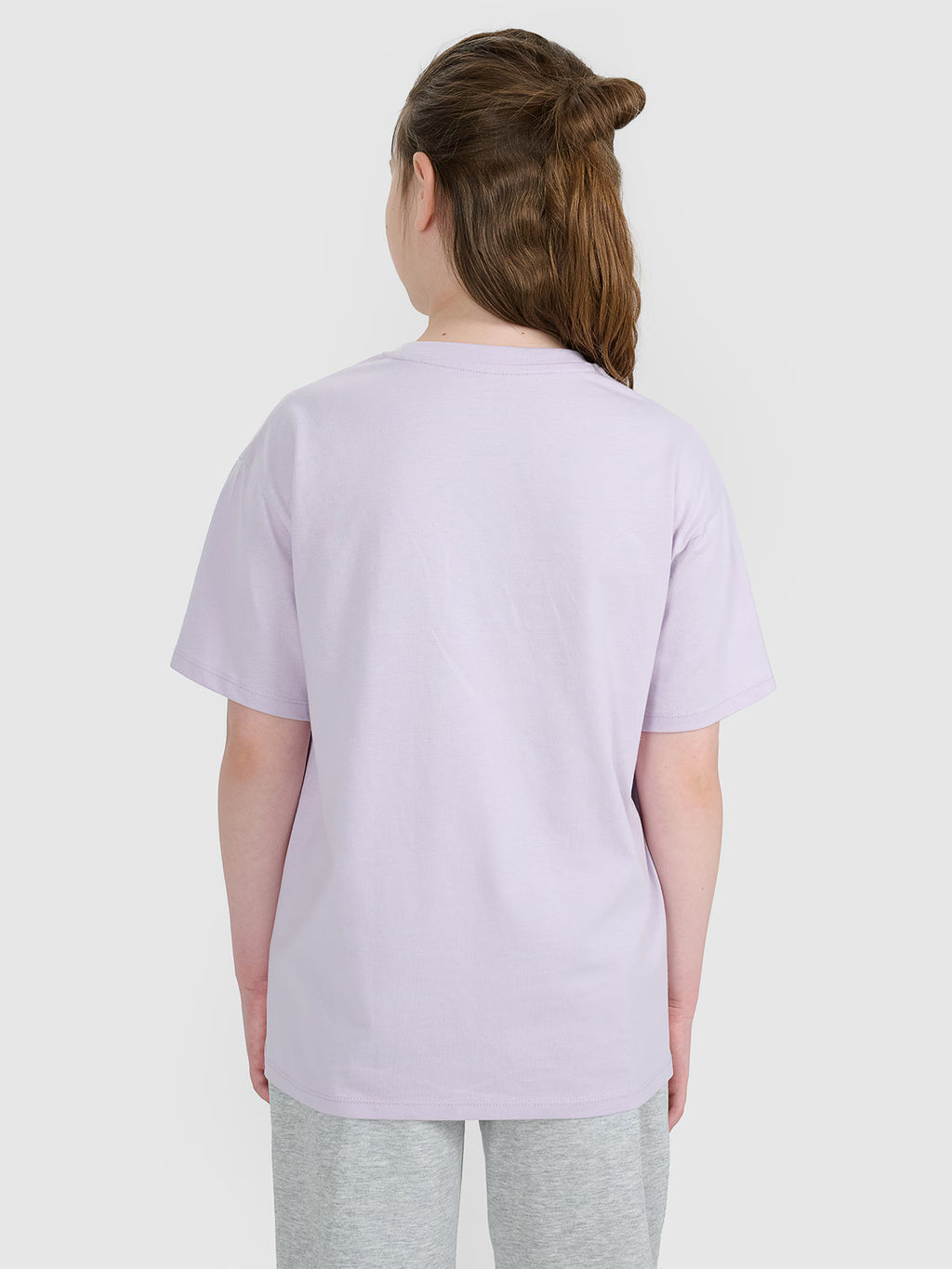 T-shirt oversize z nadrukiem dziewczęcy