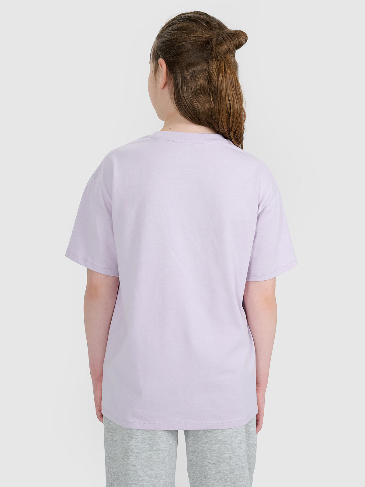 T-shirt oversize z nadrukiem dziewczęcy