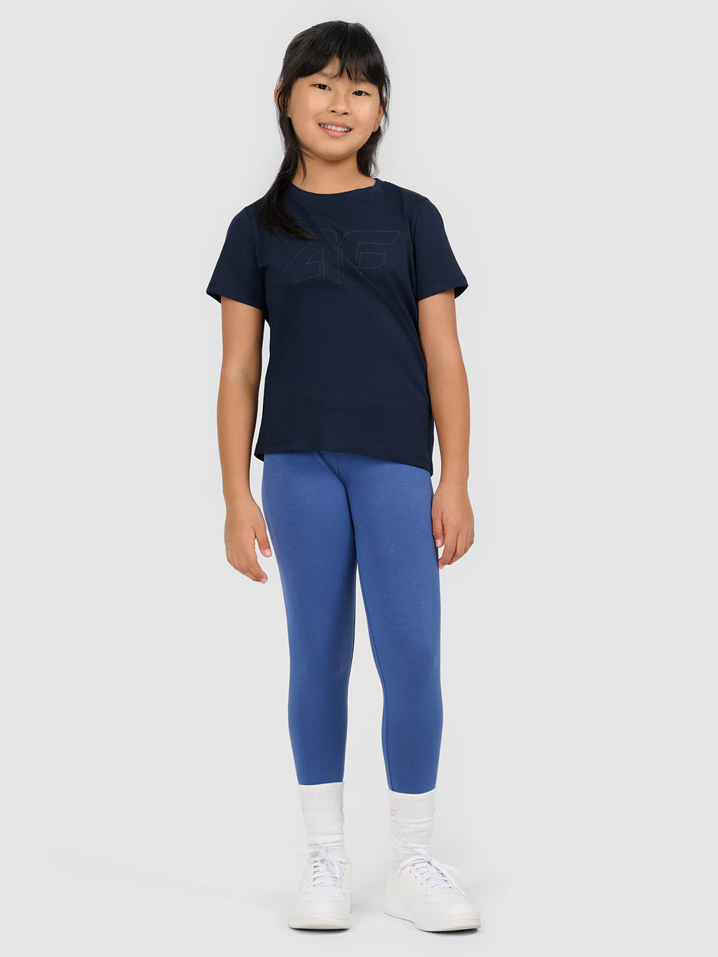 T-shirt oversize z nadrukiem dziewczęcy