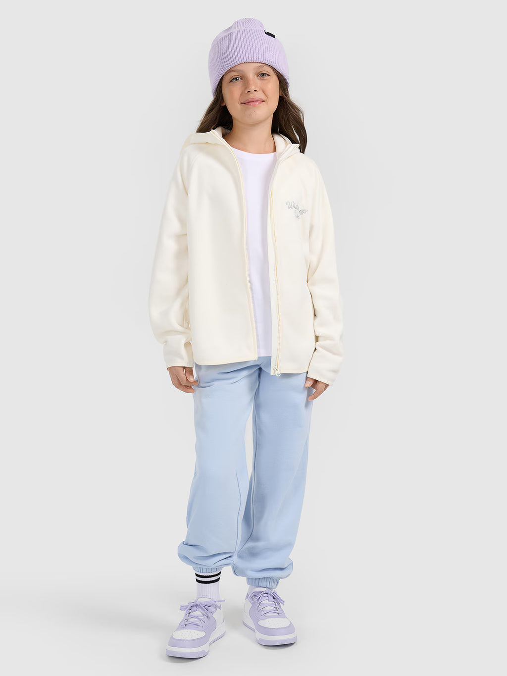 Polar loose z kapturem dziewczęcy
