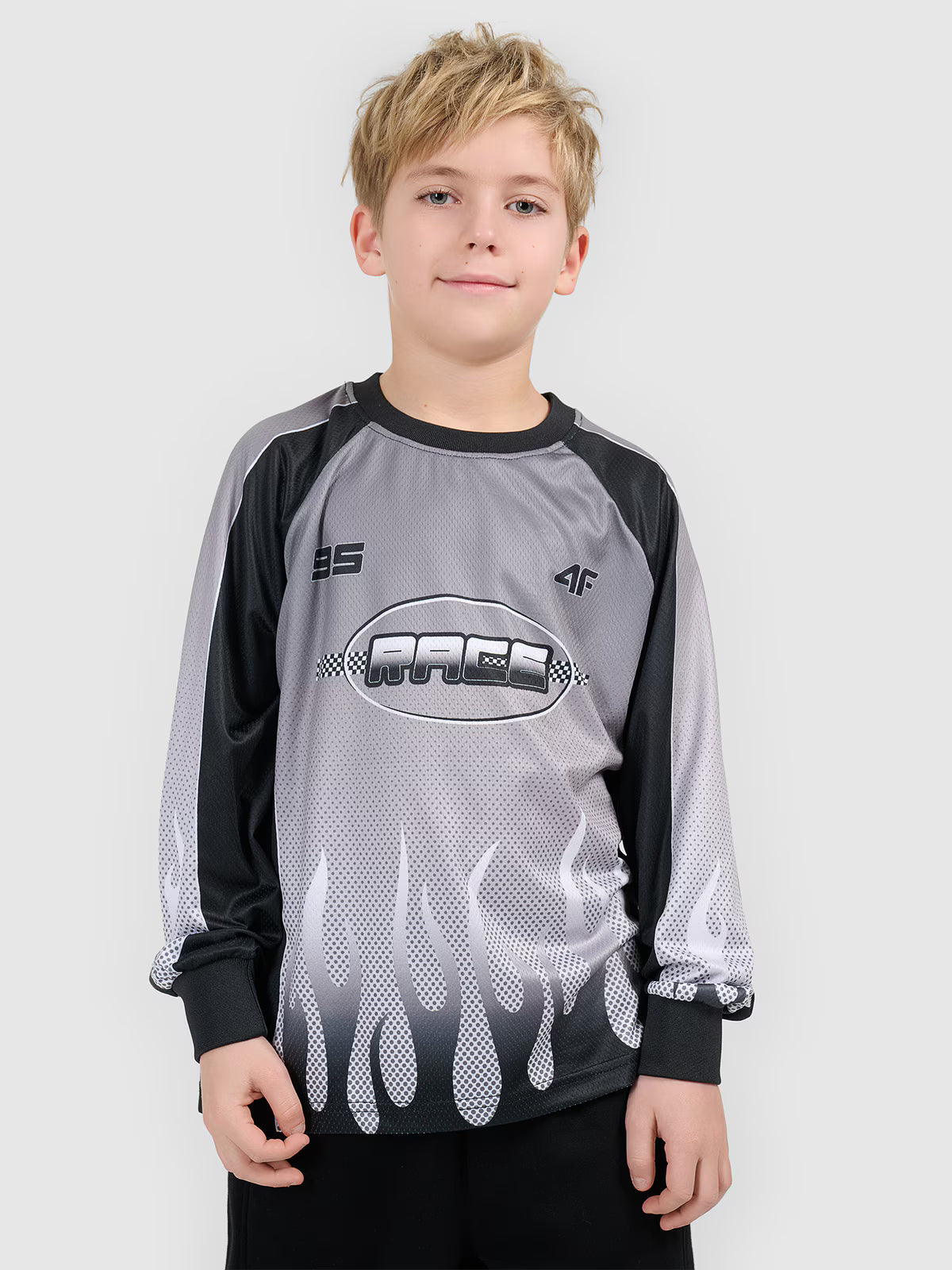 Longsleeve loose szybkoschnący chłopięcy