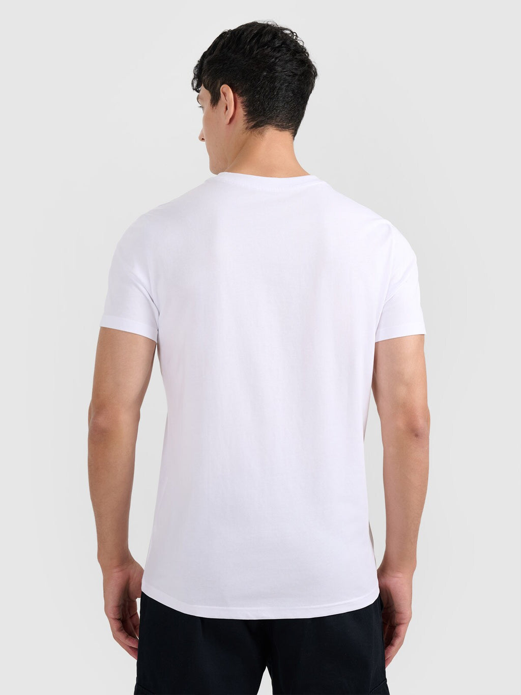 T-shirt regular gładki męski (2-pack)