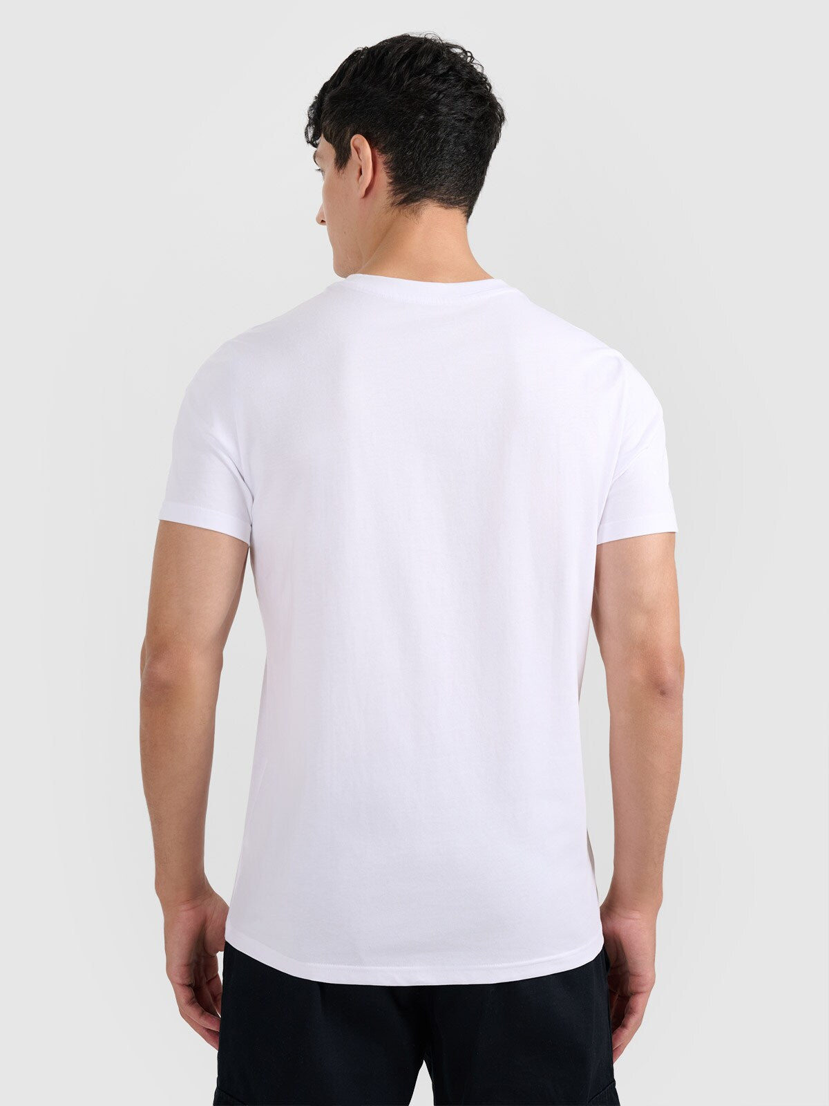 T-shirt regular gładki męski (2-pack)