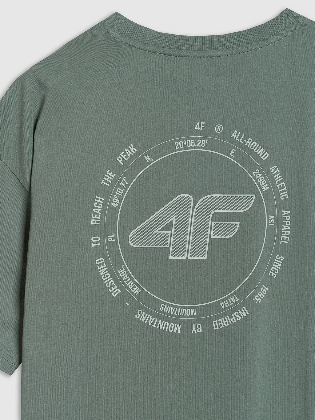 T-shirt oversize z nadrukiem męski