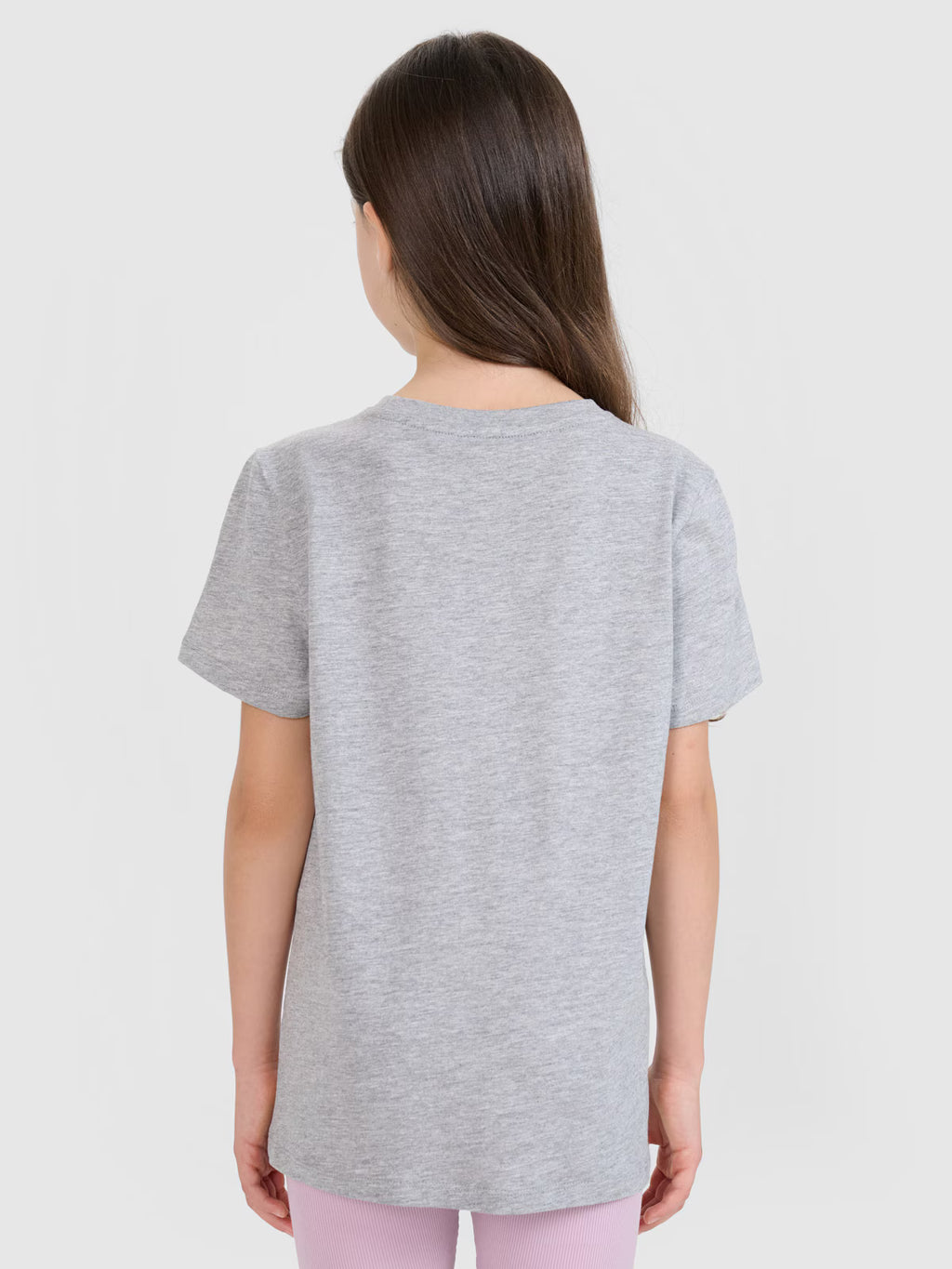 T-shirt regular gładki dziewczęcy