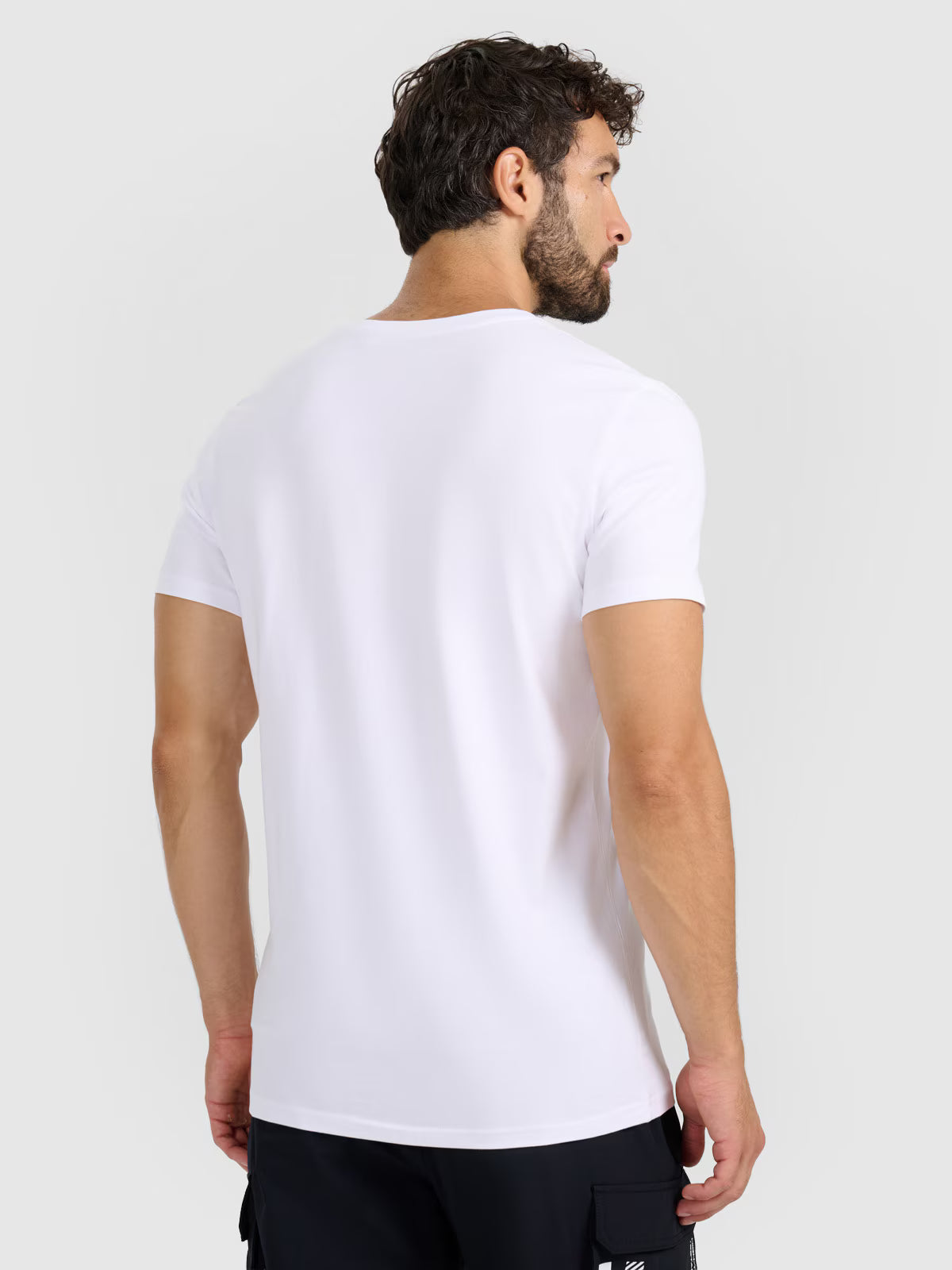 T-shirt slim gładki męski
