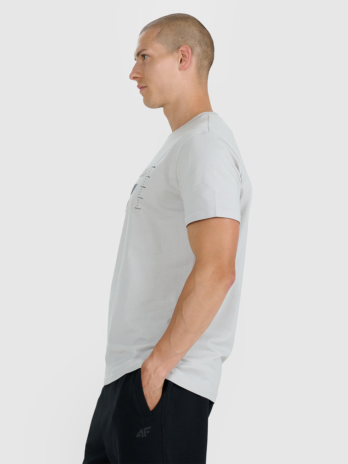 T-shirt regular z nadrukiem męski