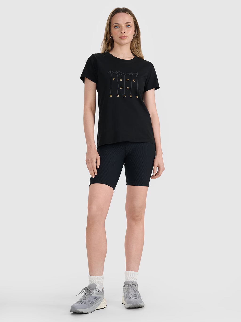 T-shirt regular z nadrukiem damski