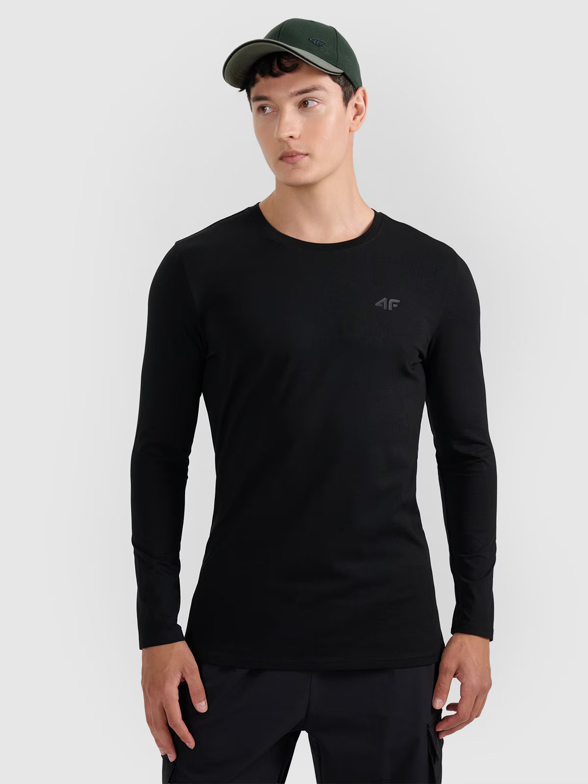 Longsleeve slim gładki męski