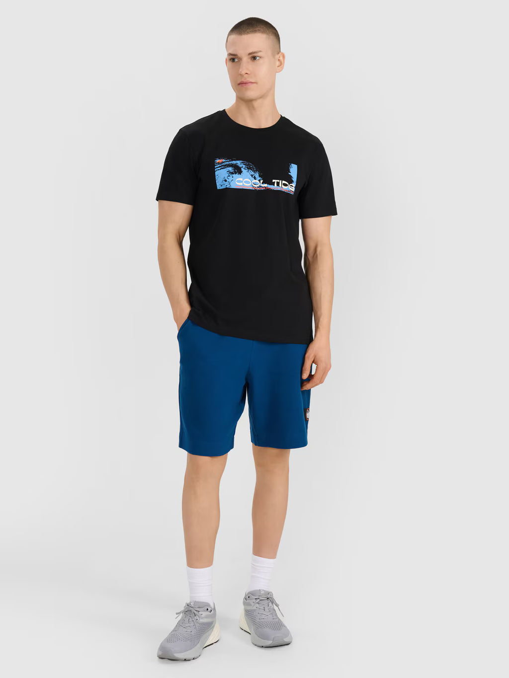 T-shirt regular z nadrukiem męski