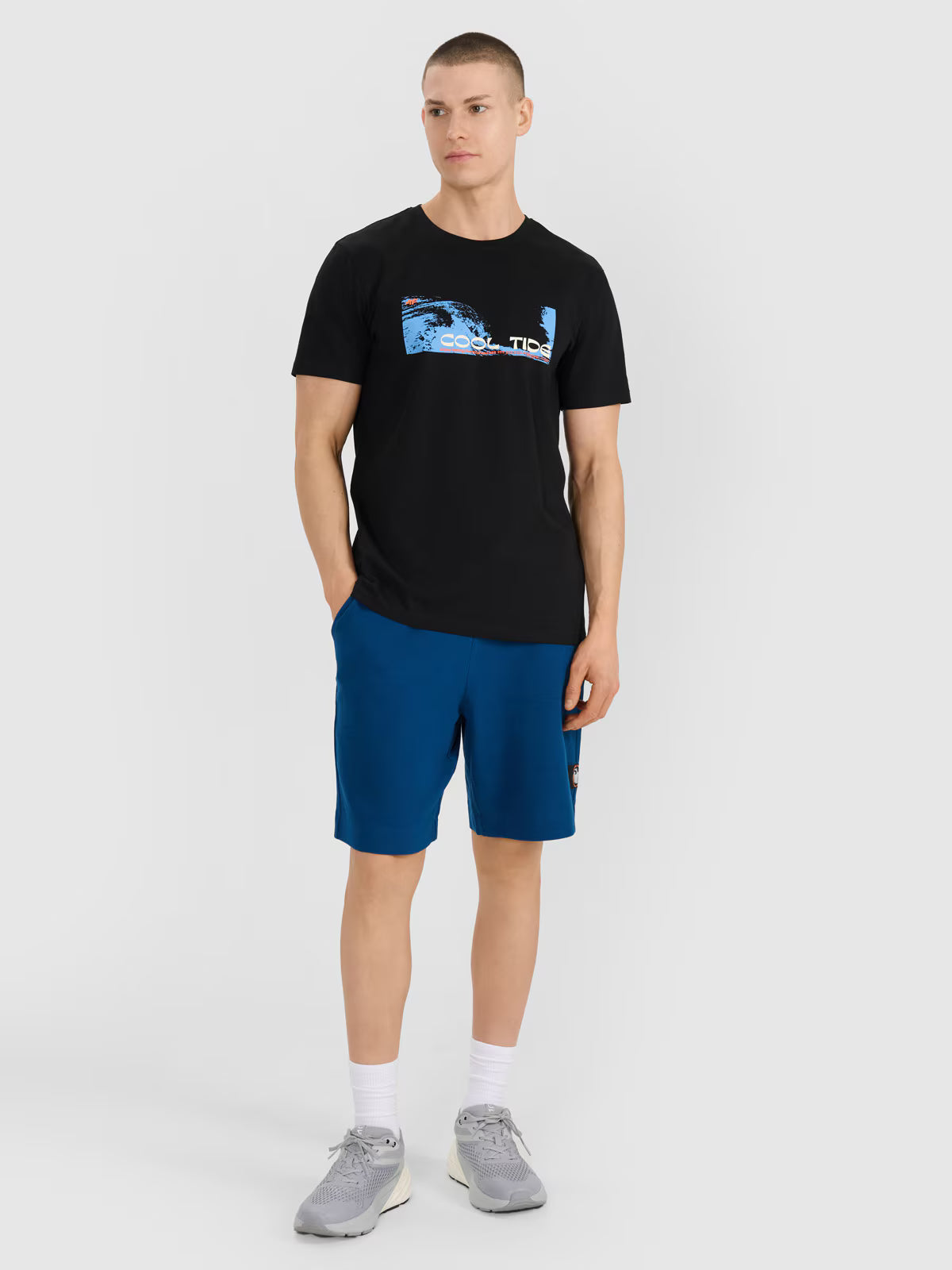 T-shirt regular z nadrukiem męski