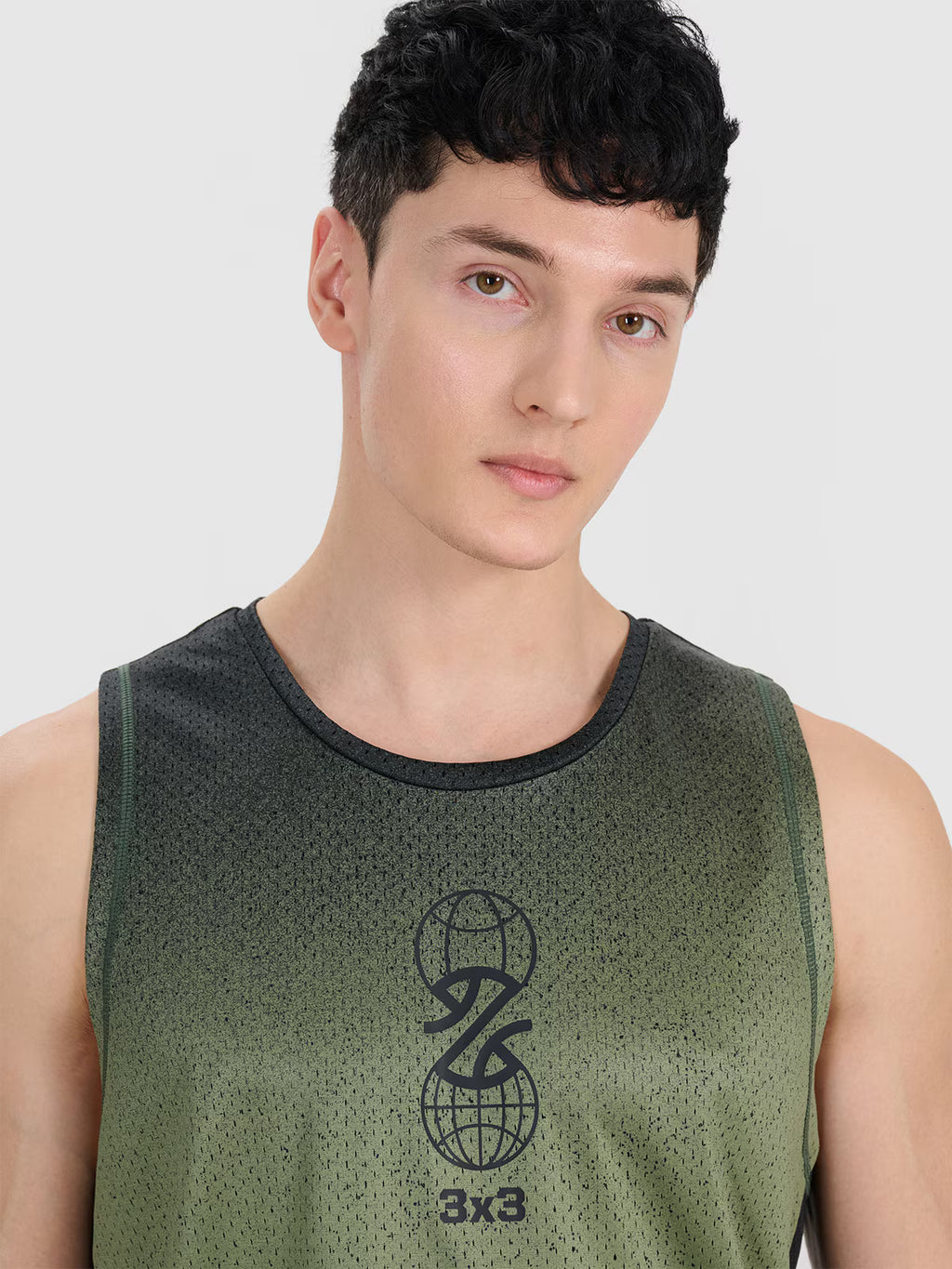 Tank top do koszykówki oversize szybkoschnący męski