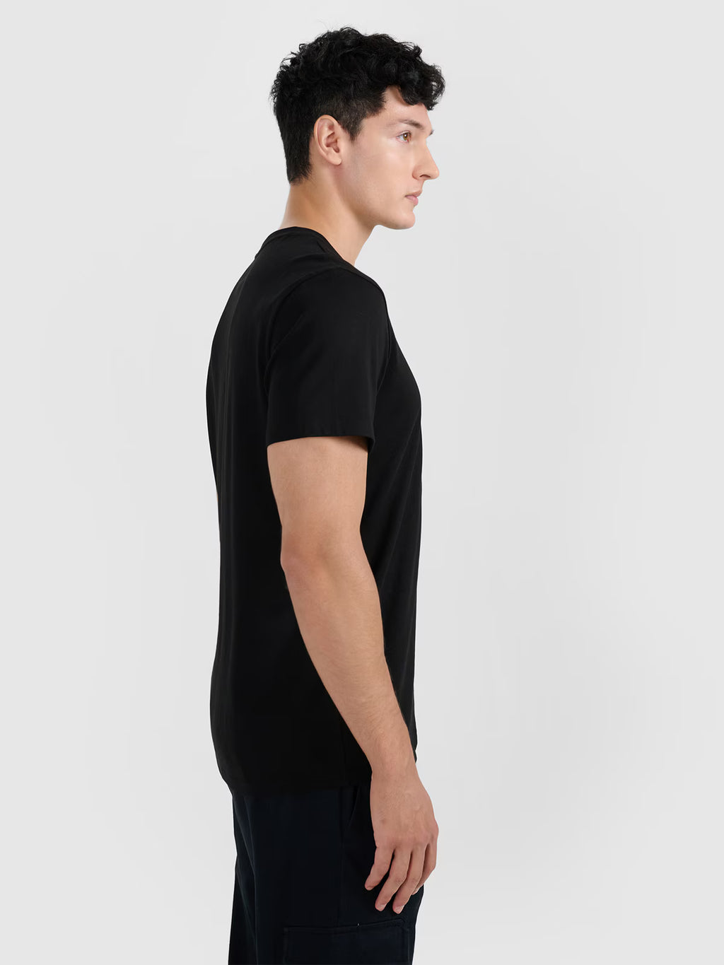 T-shirt regular gładki męski (2-pack)