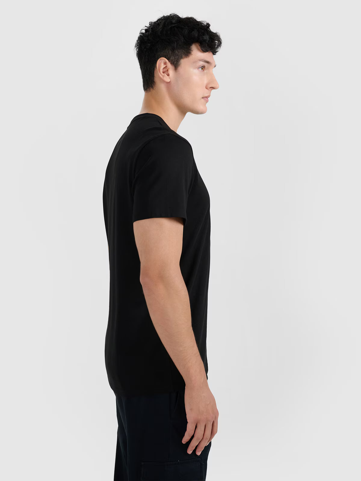 T-shirt regular gładki męski (2-pack)