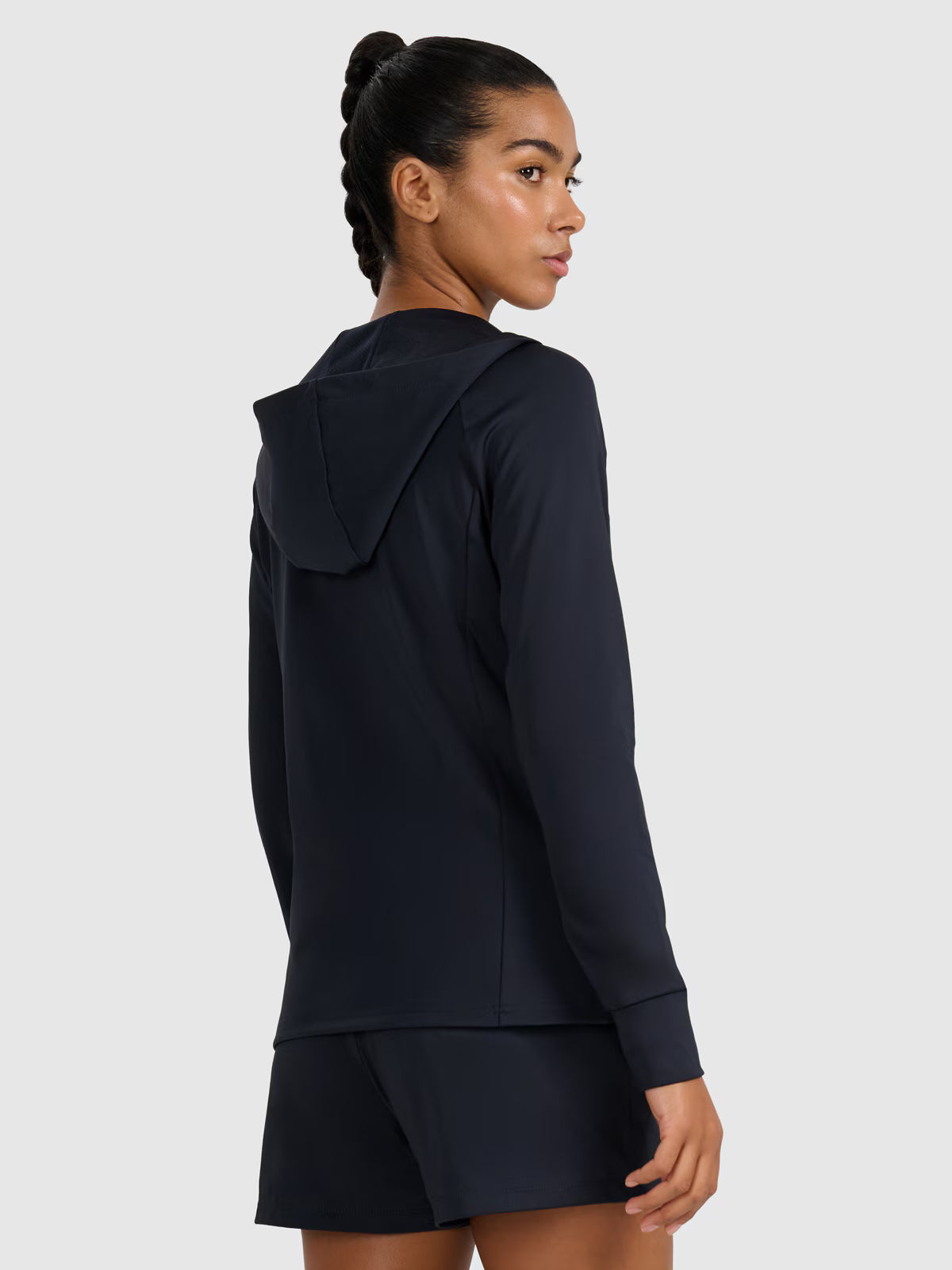 Bluza treningowa slim z kapturem damska