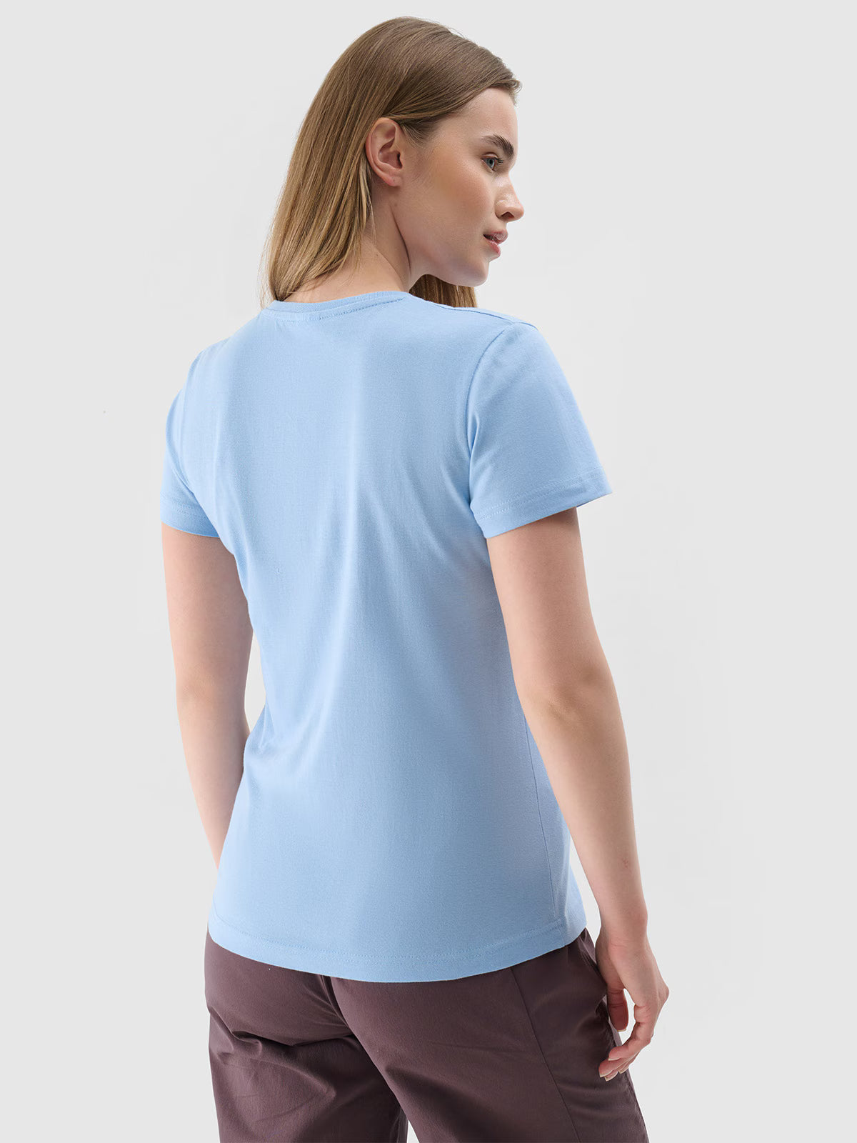 T-shirt slim z nadrukiem damski