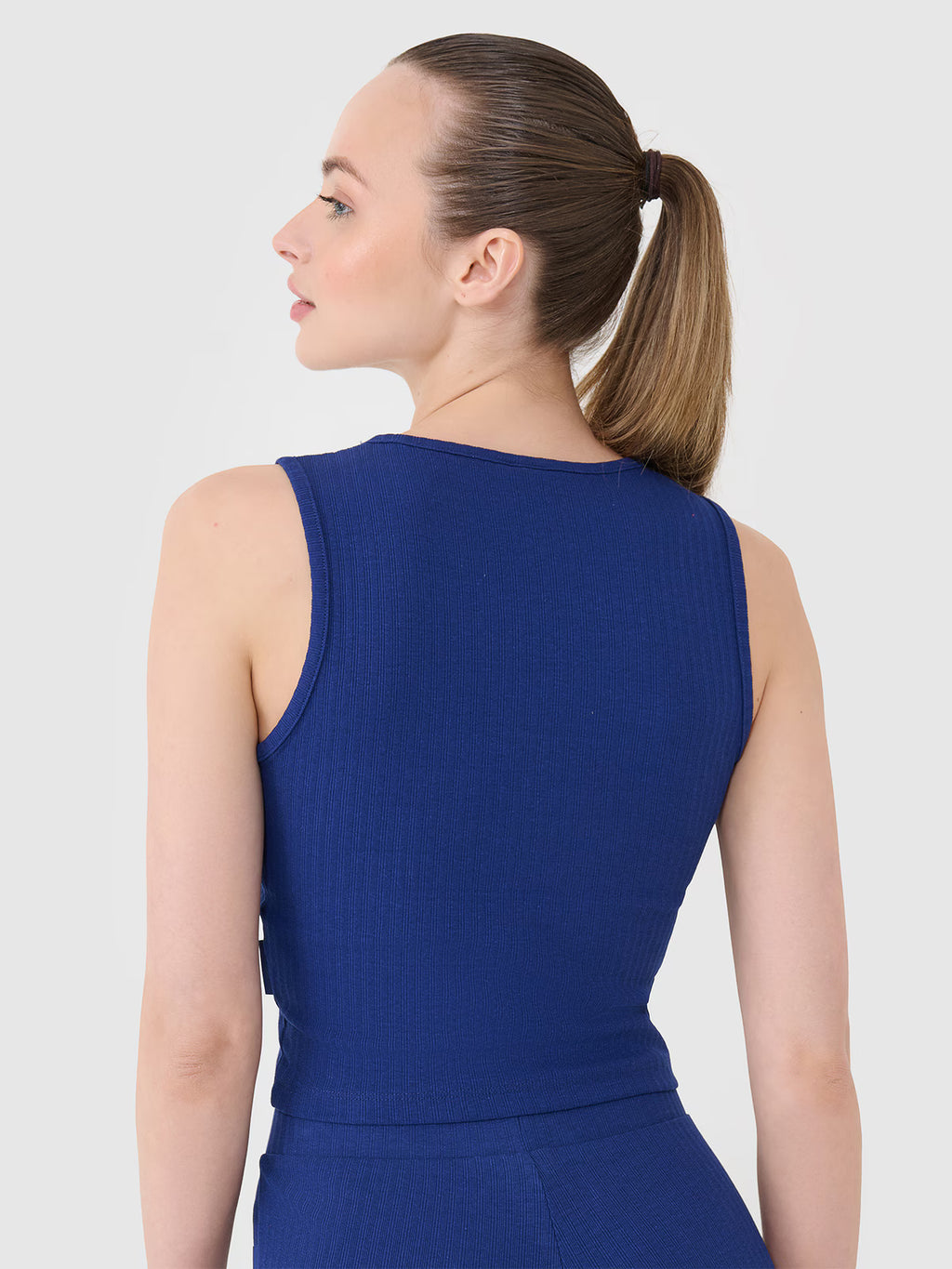 Crop top dzianinowy damski